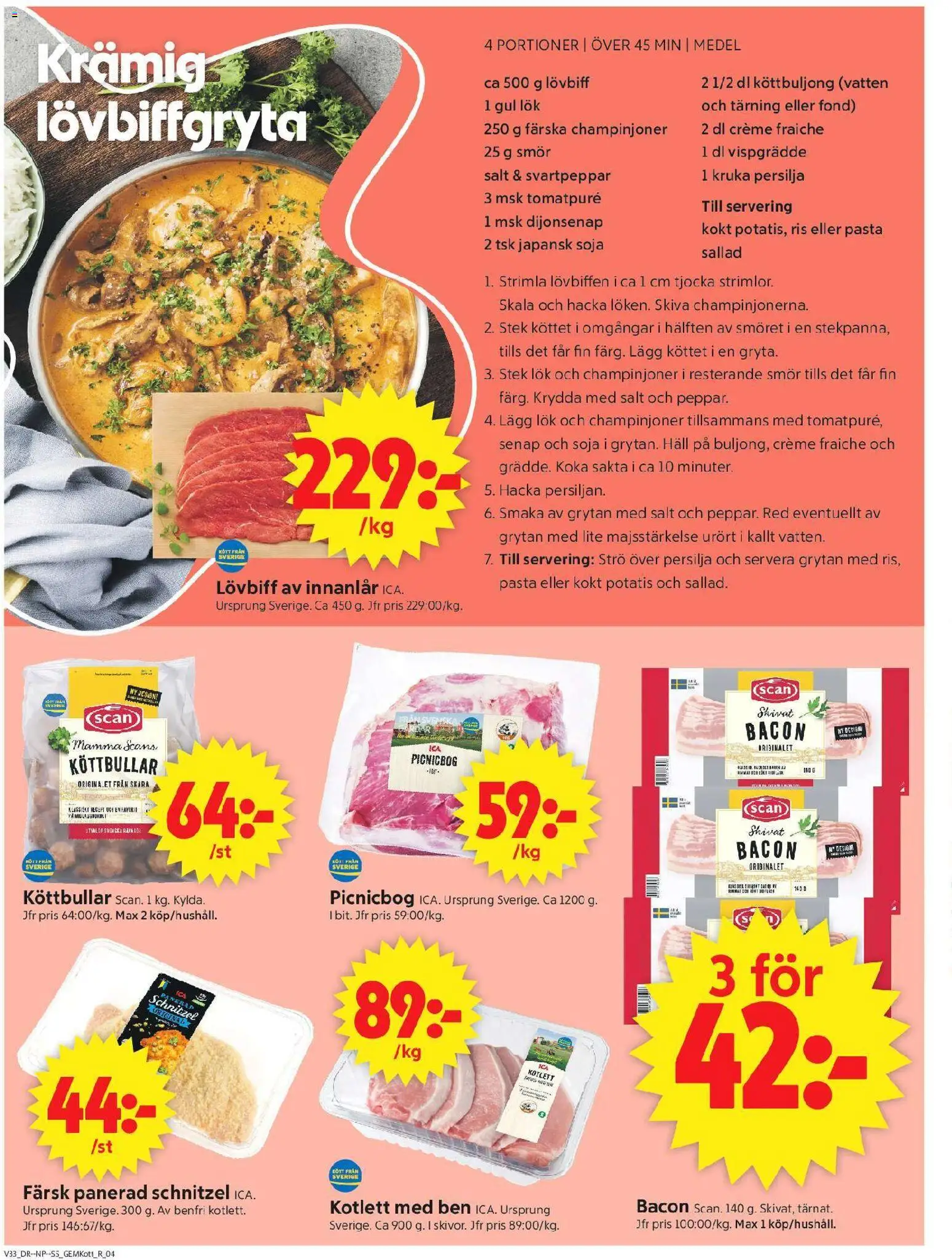 ICA Supermarket reklamblad aktuell från 10/08/2026 | Sida: 4 | Produkter: Salt, Ris, Vatten, Persilja