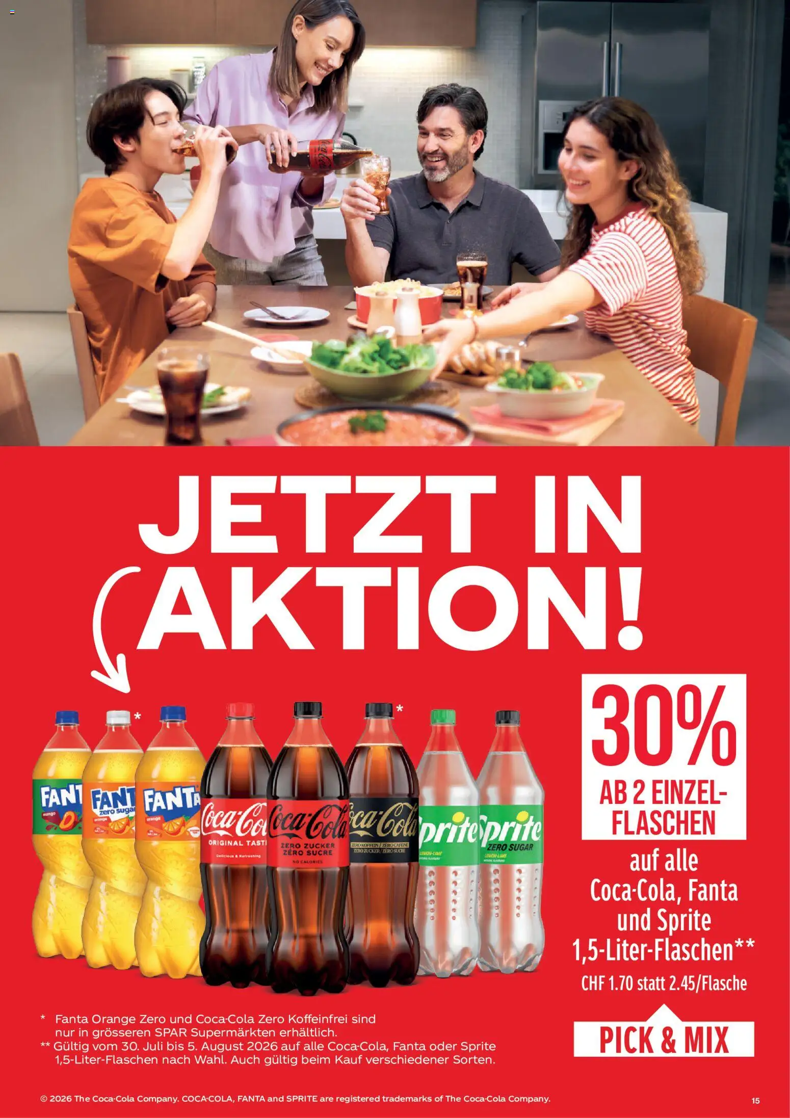 SPAR aktionen – gültig ab 30.07.2026 | Seite: 15 | Produkte: Fanta, Sprite, Zucker