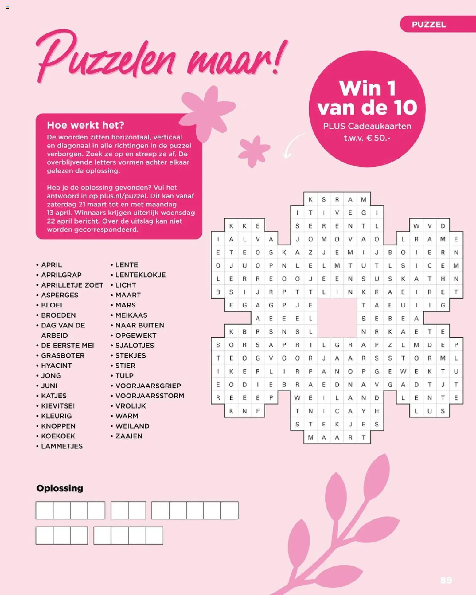 {H1} | Pagina: 89 | Producten: Puzzel, Asperges, Kan, Mars