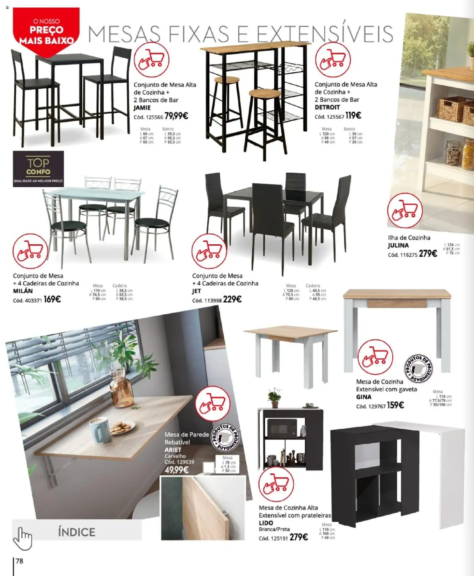 Conforama folheto │ válido de 16.04.2026 | Página: 78 | Produtos: Cadeiras, Banco, Mesa, Cadeira