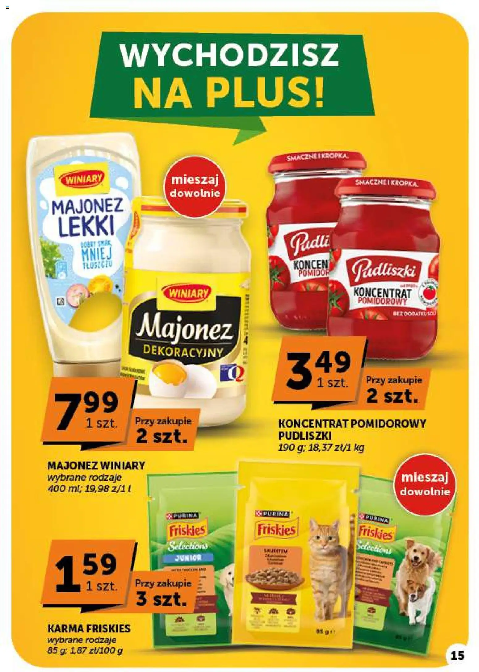 ABC gazetka - Market od 22.10.2026 | Strona: 15 | Produkty: Koncentrat pomidorowy, Pomidor, Majonez winiary, Karma