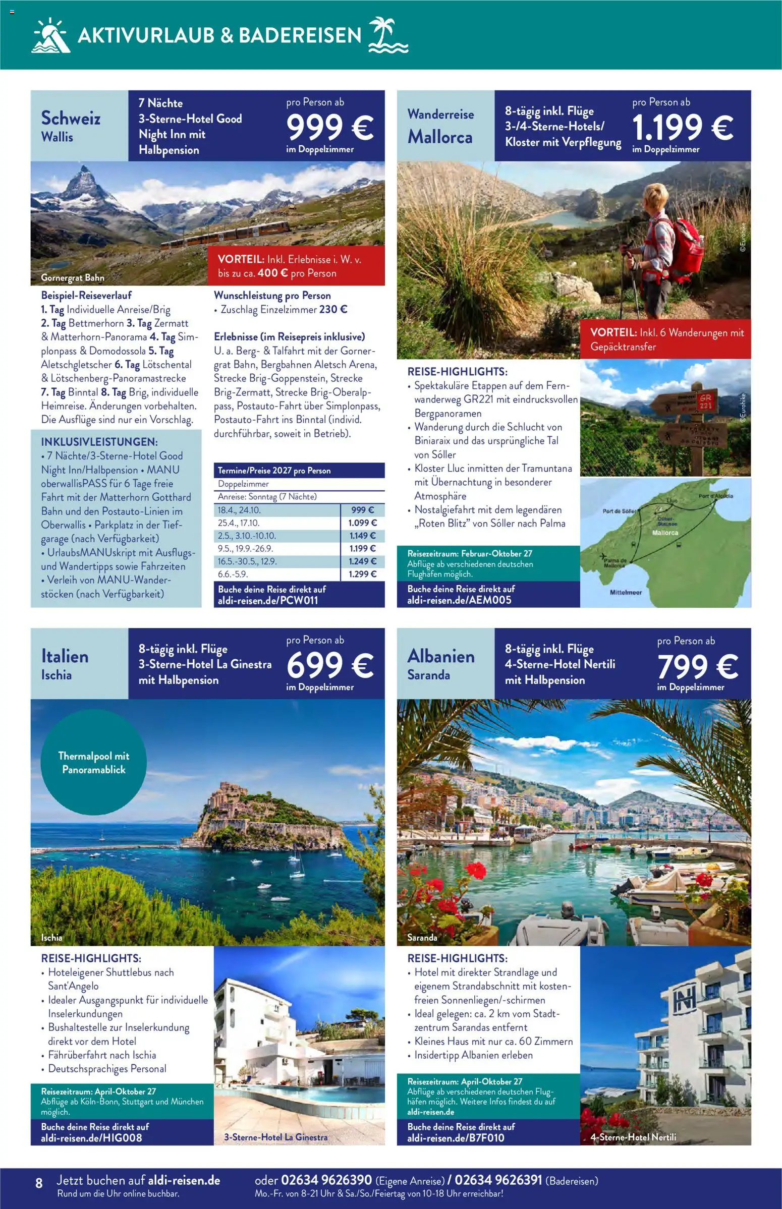 Aldi Reisen  Reisemagazin – gültig ab 01.10.2026 | Seite: 8