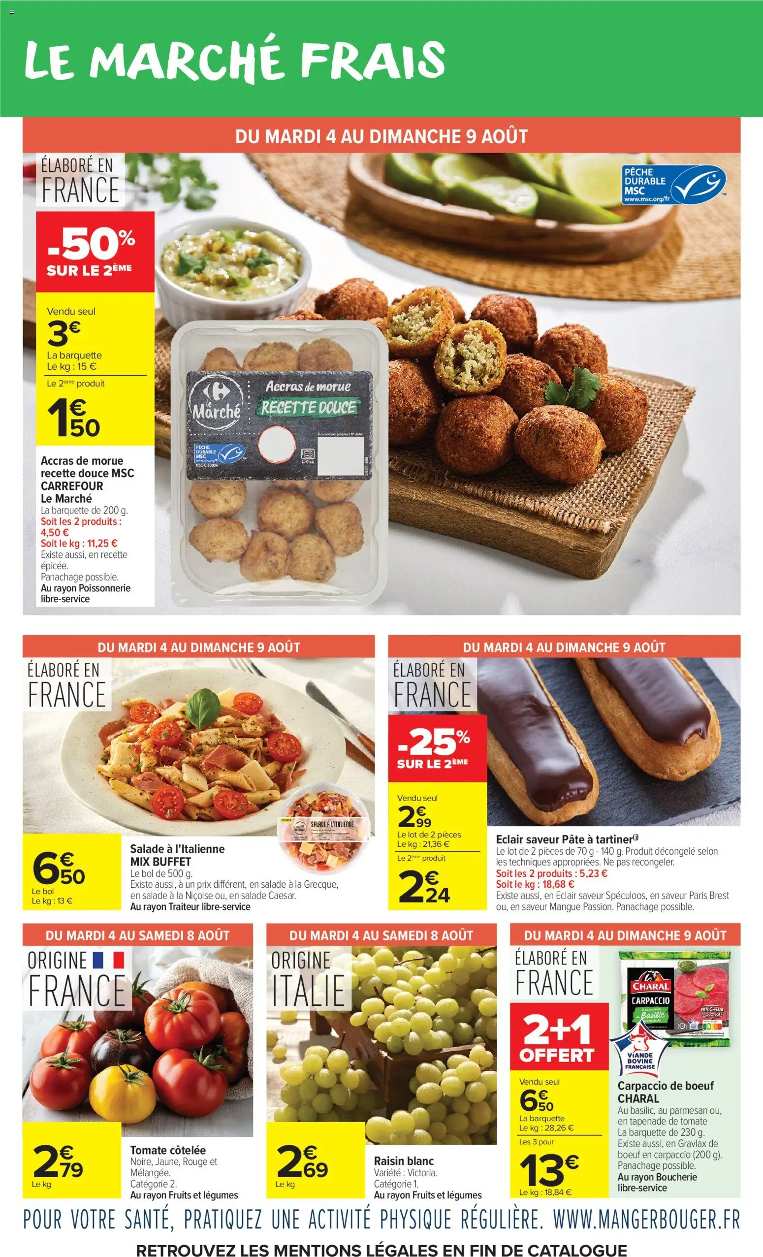 {H1} | Page: 6 | Produits: Mangue, Bol, Pâte, Raisin blanc