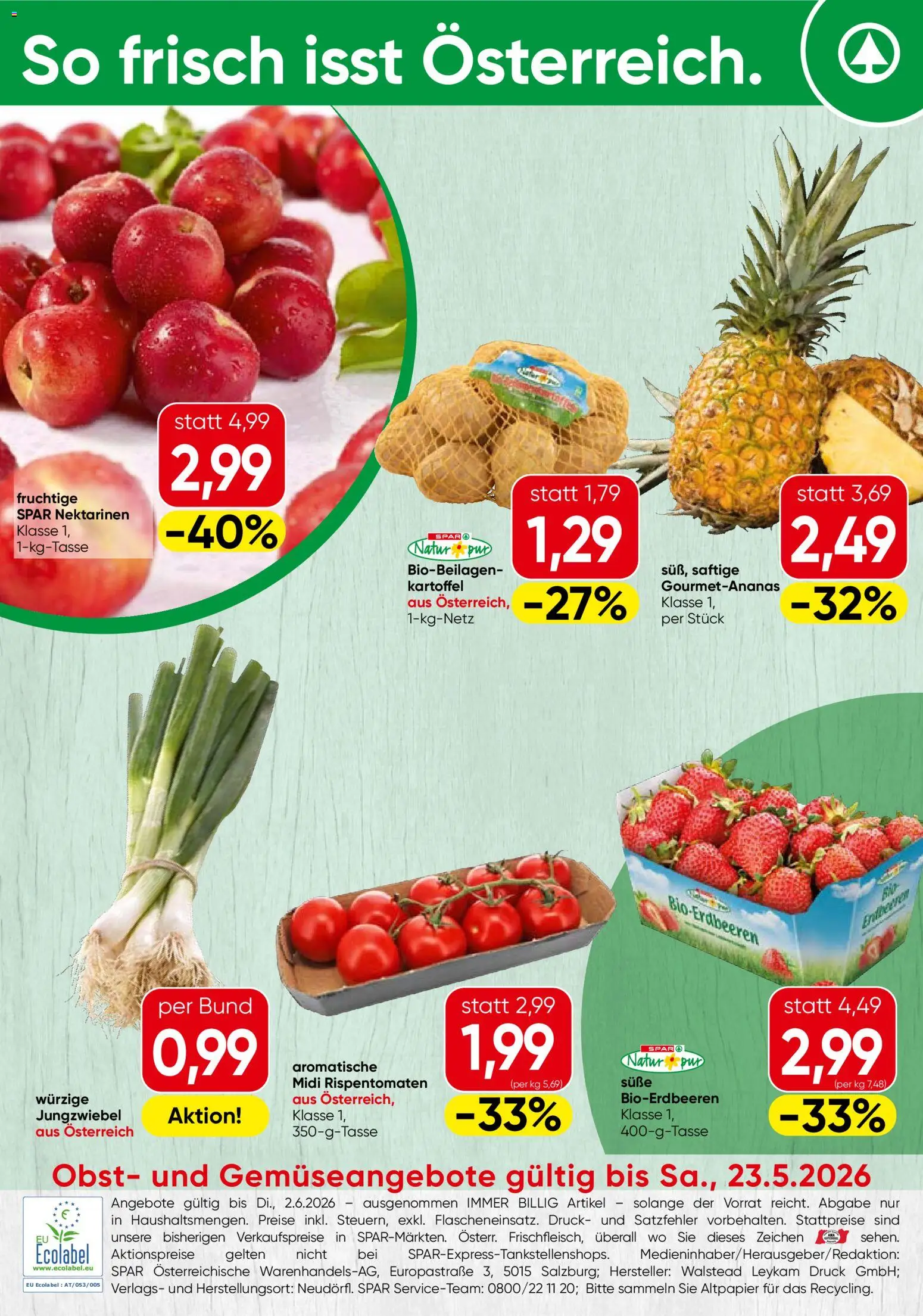 Spar Flugblatt - Salzburg gültig ab 21.05.2026 | Seite: 24 | Produkte: Obst