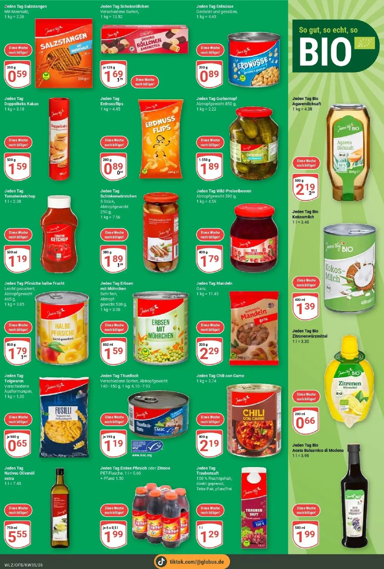 Globus Prospekt Weischlitz (ab 24.08.2026) » Angebote online | Seite: 5 | Produkte: Milch, Preiselbeeren, Ketchup, Erbsen