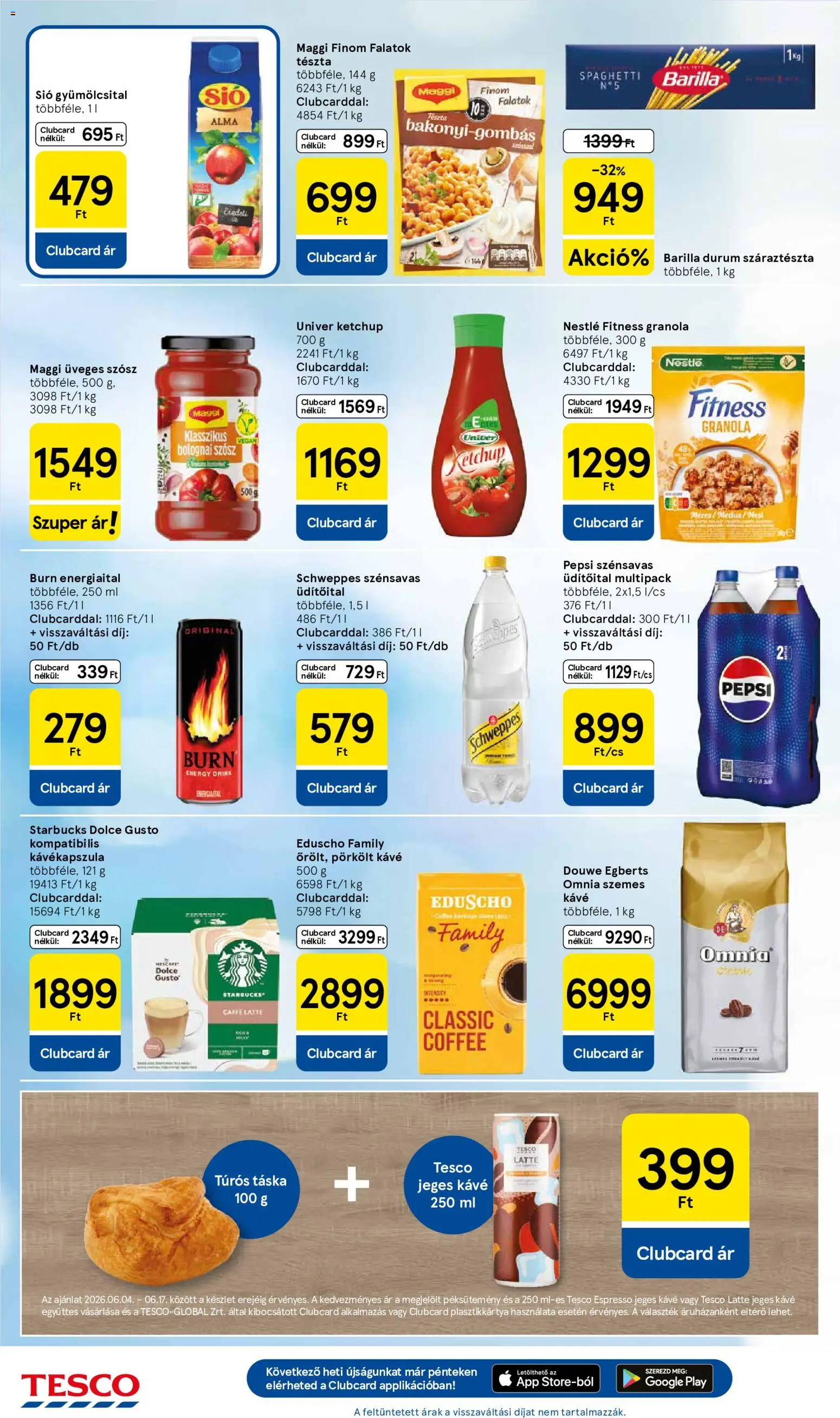 Tesco akciós ujság - amely érvényes a következő dátumtól: 11.06.2026 | Oldal: 6 | Termékek: Dolce Gusto, Gyümölcsital, Maggi, Ketchup