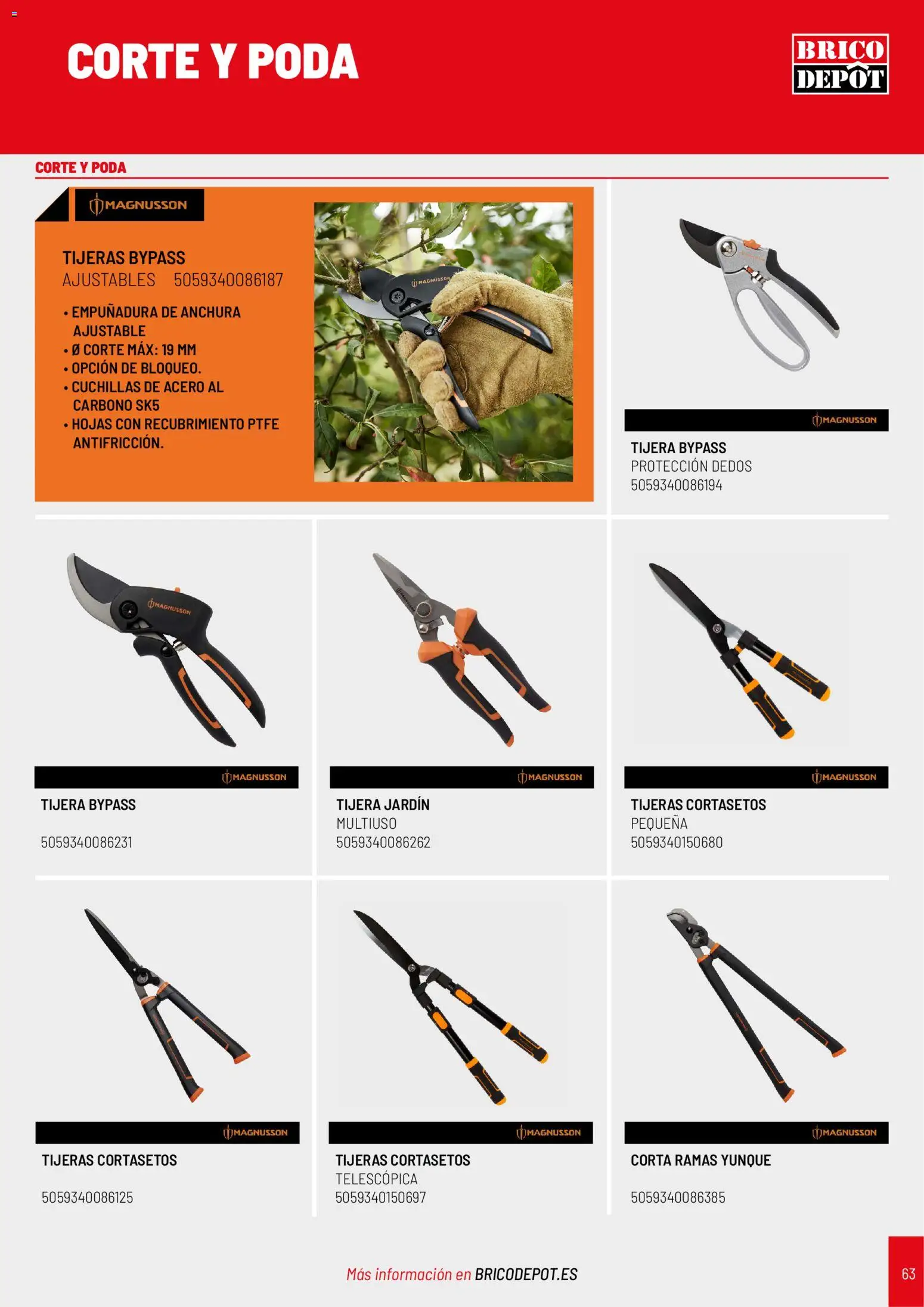 Brico Depôt folleto Jardín 2026 │ válido desde el 02.04.2026 | Página: 63 | Productos: Cortasetos