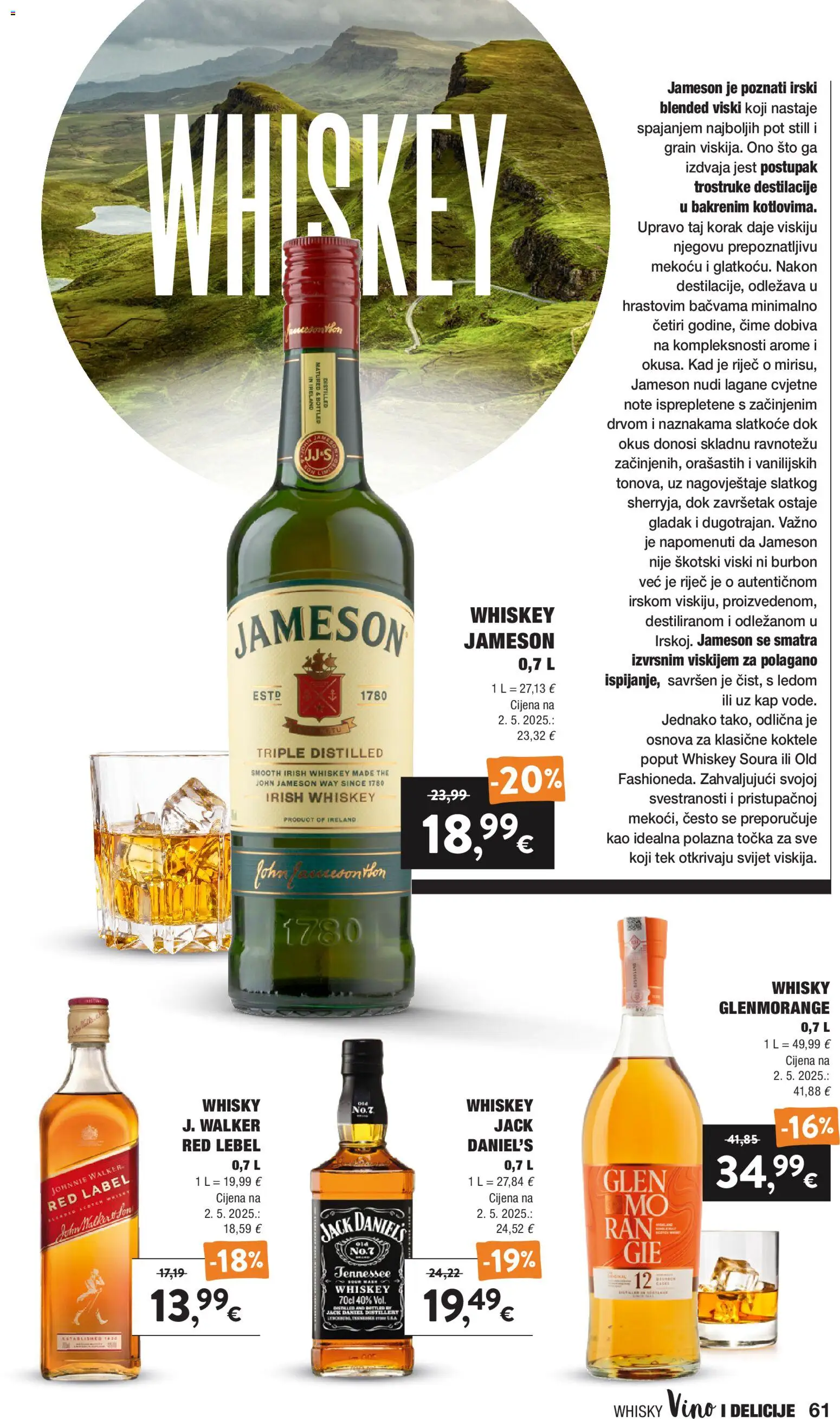 Interspar katalog | vrijedi od 16.09.2026 | Stranica: 61 | Proizvodi: Red Label, Johnnie Walker, Jameson, Škotski viski