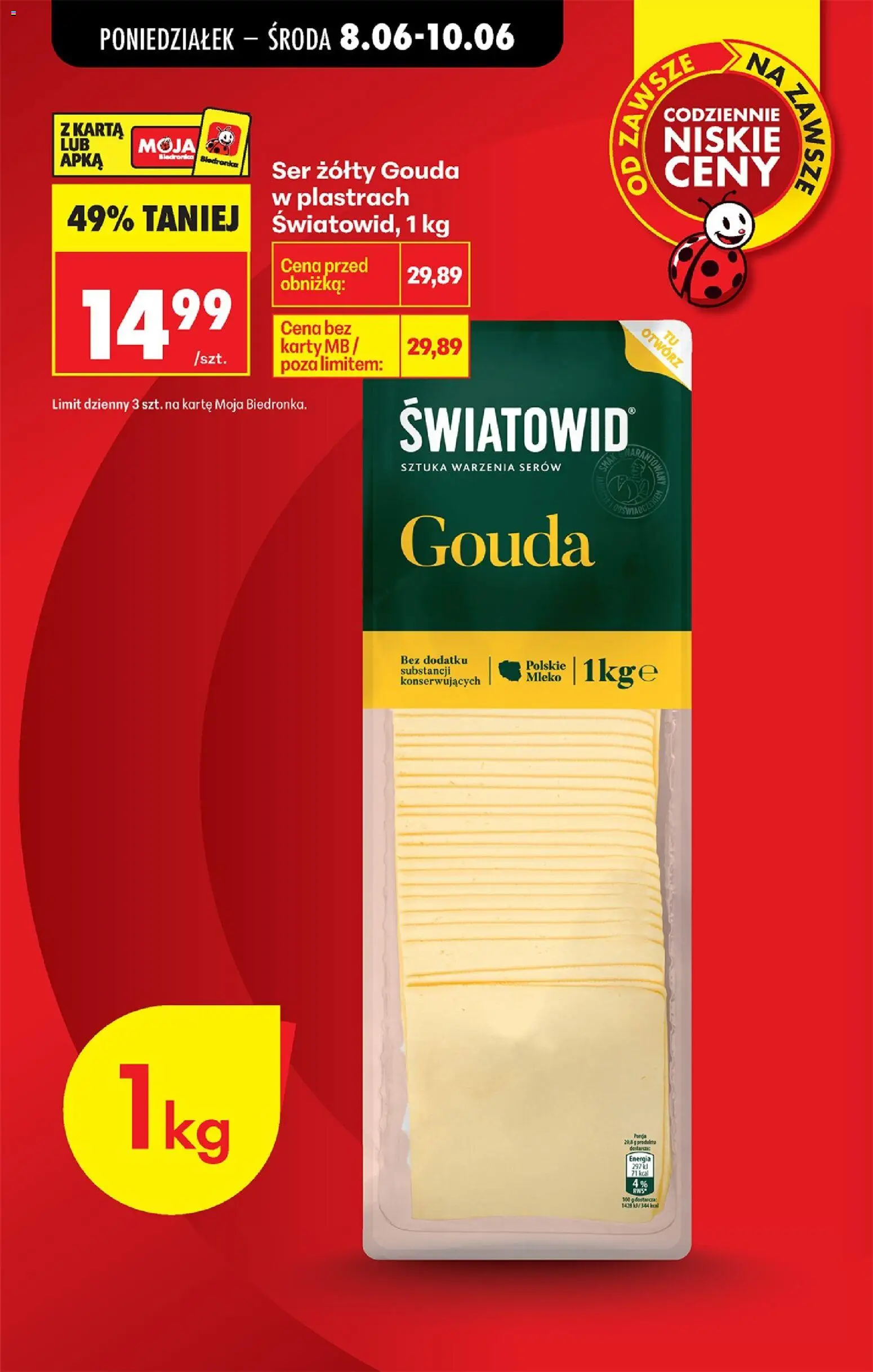Biedronka Polsko leták od 08.06.2026 | Strana: 5 | Produkty: Gouda, Mléko, Karty