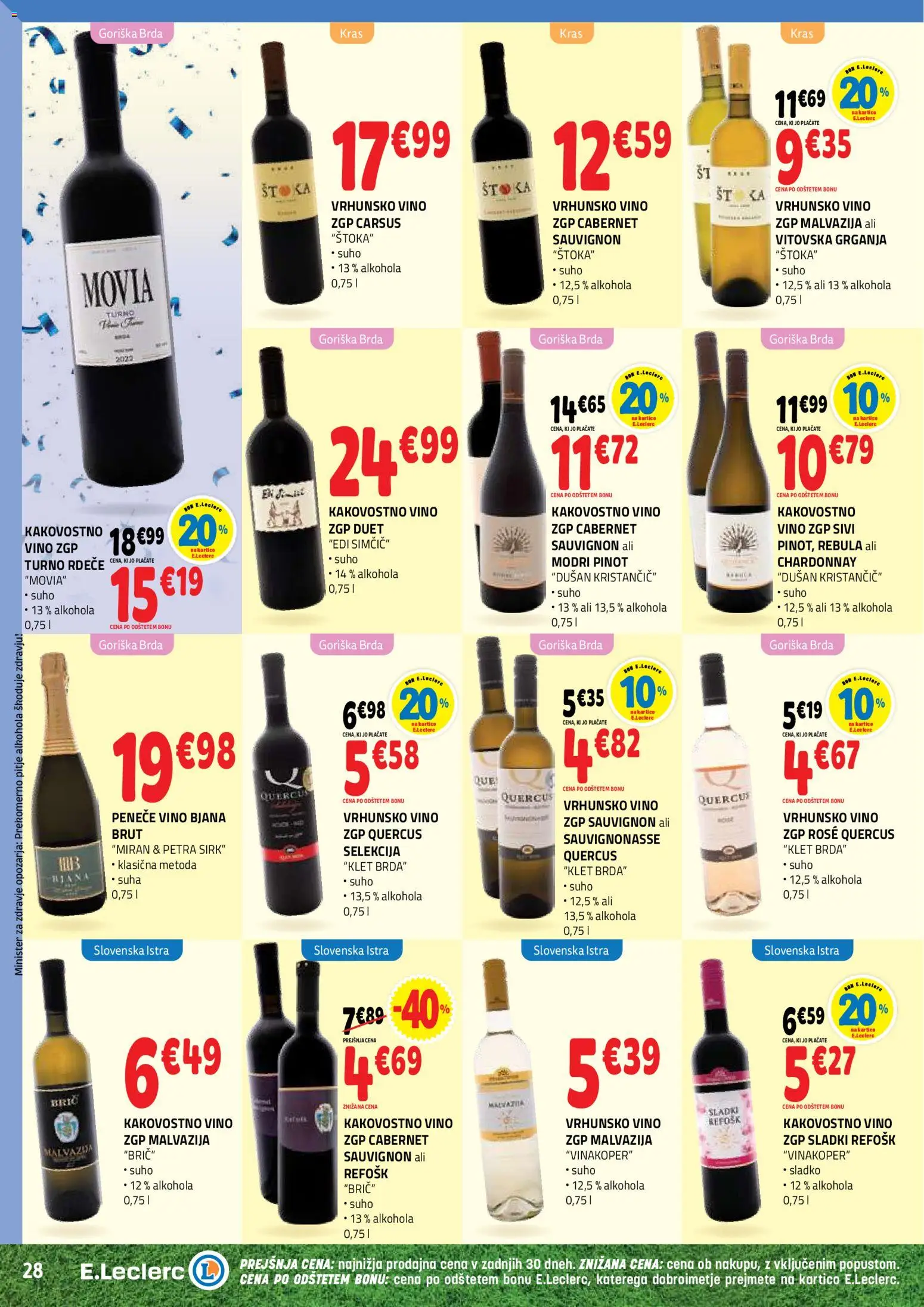 Novi E.leclerc katalog ponudbe – veljaven od 03.06.2026 | Stran: 28 | Izdelki: Vino