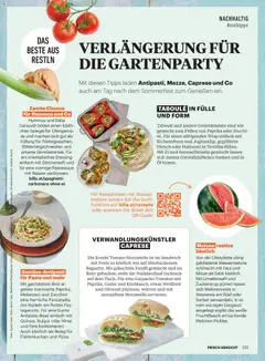 Frisch Gekocht Magazin - amely érvényes a következő dátumtól: 01.07.2026 | Oldal: 119 | Termékek: Mozzarella, Pesto, Bulgur, Só