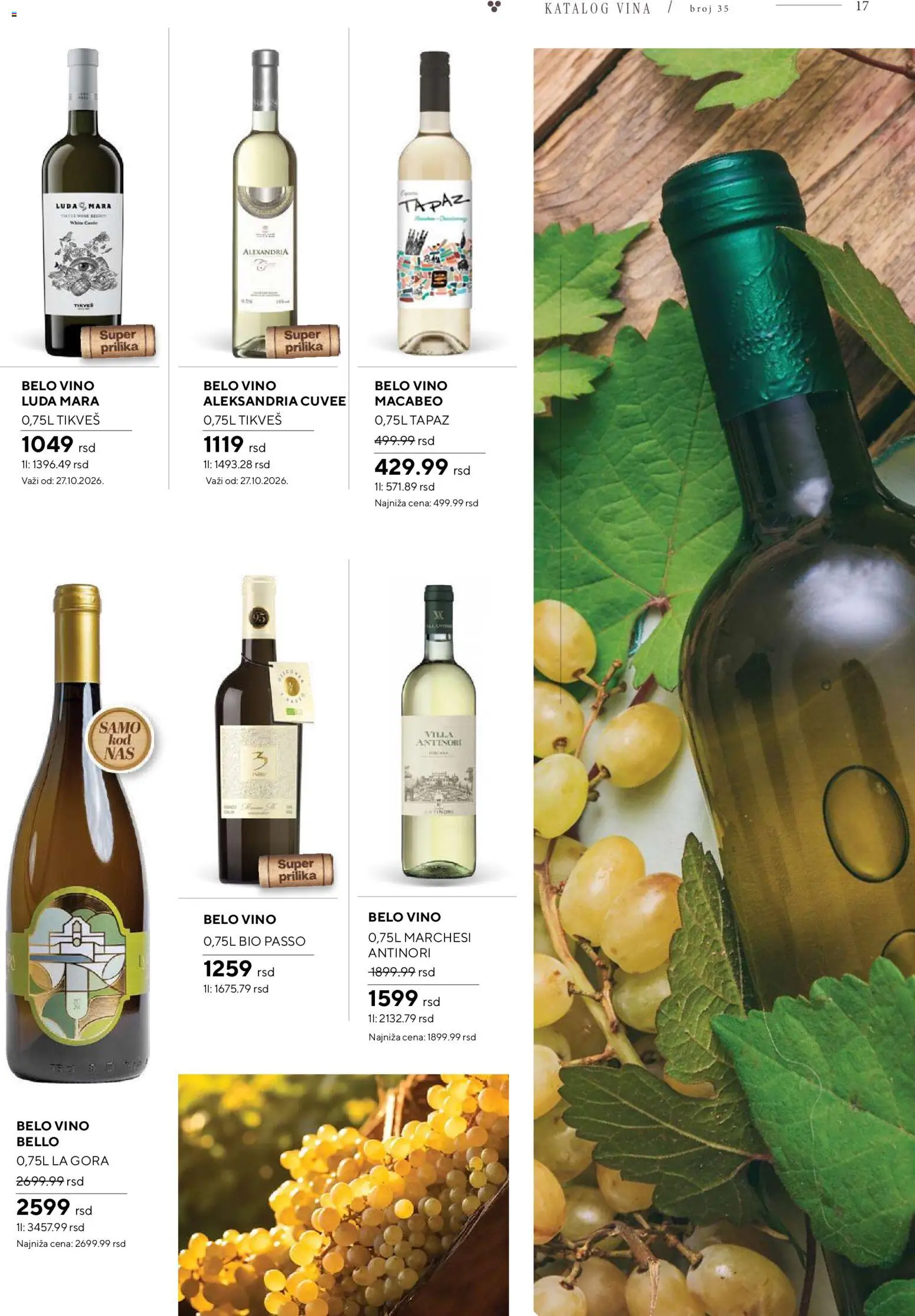 Idea katalog - važi od 26.10.2026 | Strana: 17 | Proizvode: Belo vino, Vino