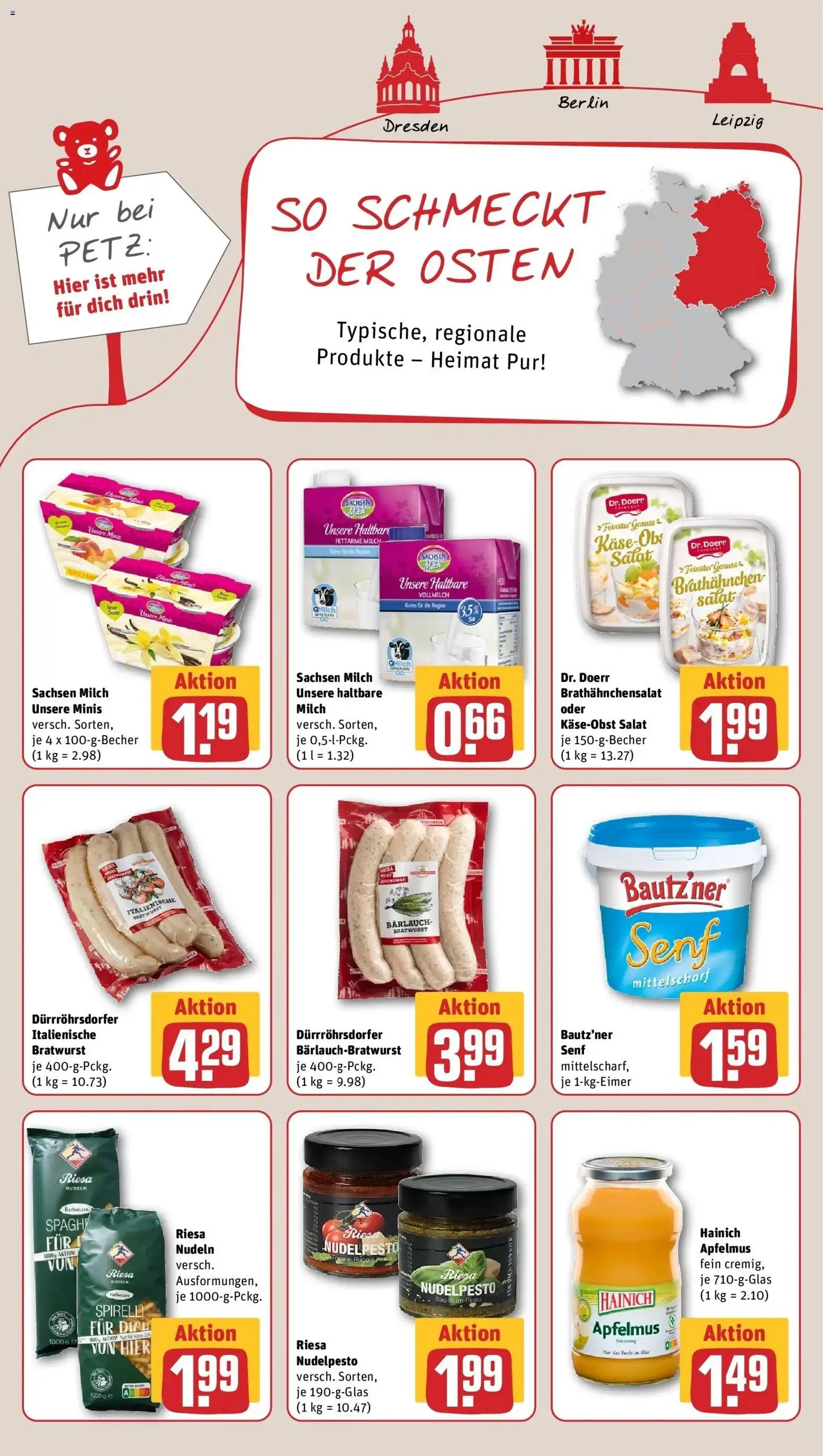 REWE Prospekt ab 17.08.2026 zum Blättern » Angebote | Seite: 12 | Produkte: Milch, Nudeln, Apfelmus, Salat