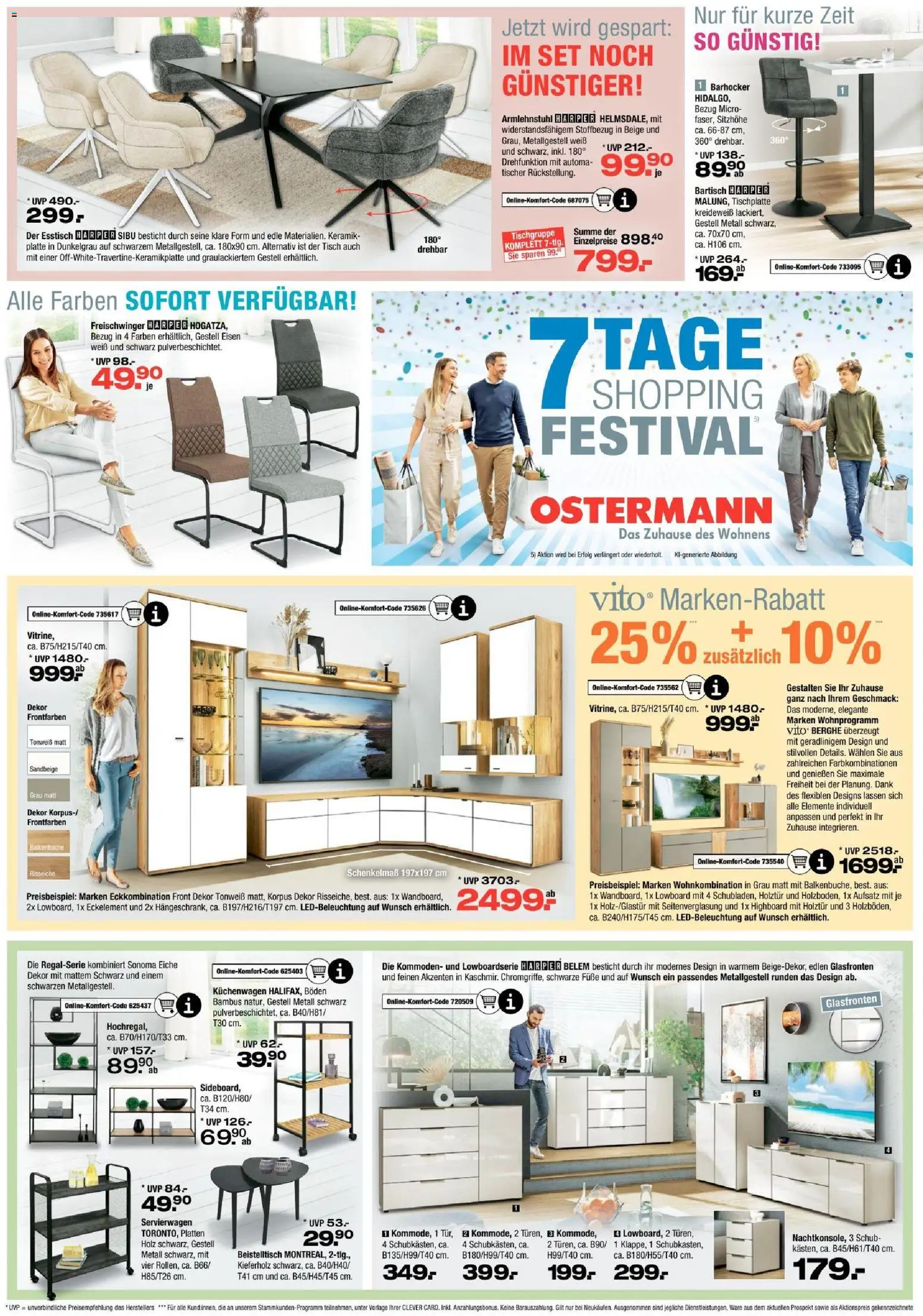 Ostermann Prospekt – gültig ab 22.08.2026 | Seite: 4 | Produkte: Lowboard, Beistelltisch, Esstisch, Bartisch