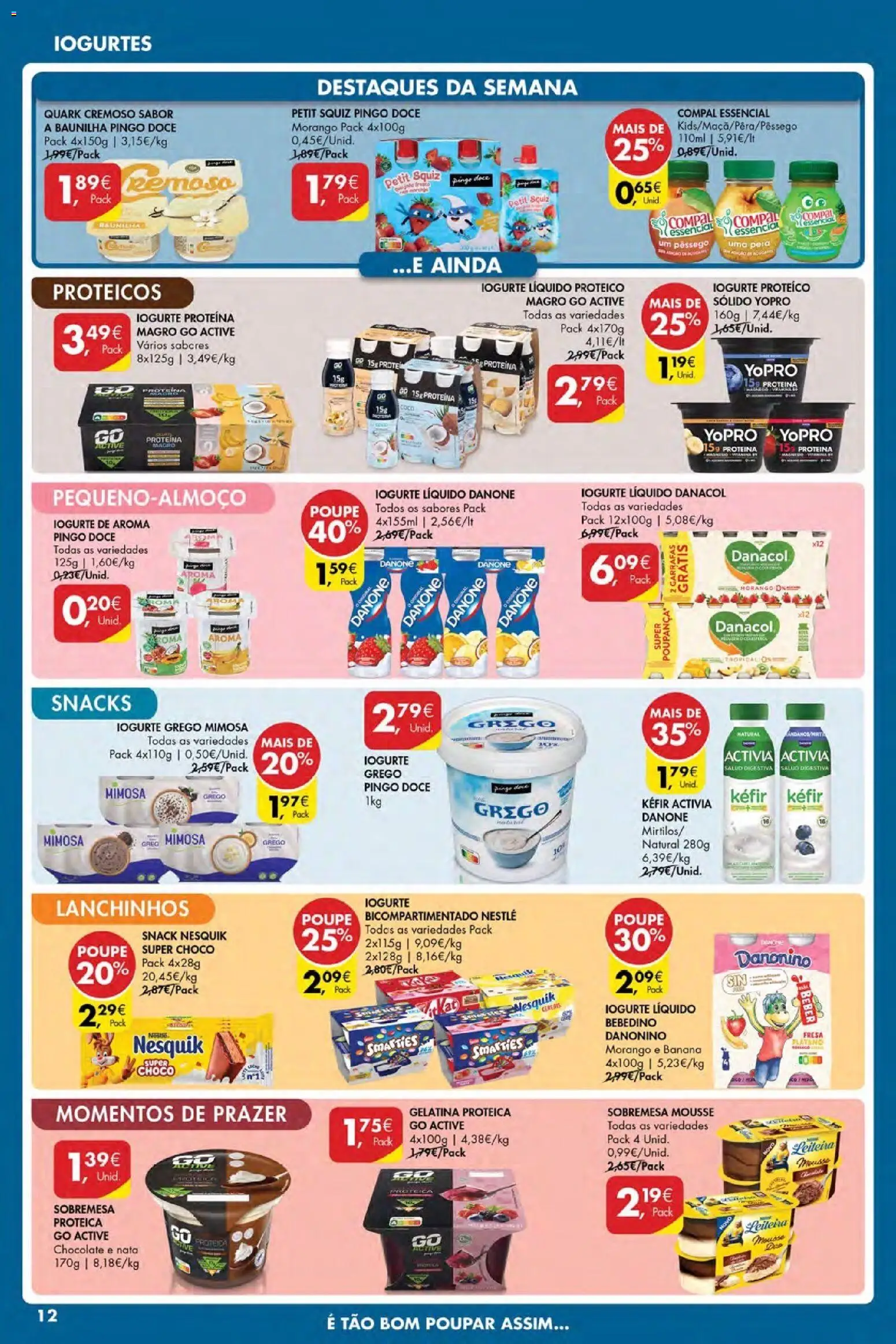 Pingo Doce Poupe Esta Semana Açores │ válido de 30.04.2026 | Página: 12 | Produtos: Iogurtes, Iogurte, Chocolate, Cereais