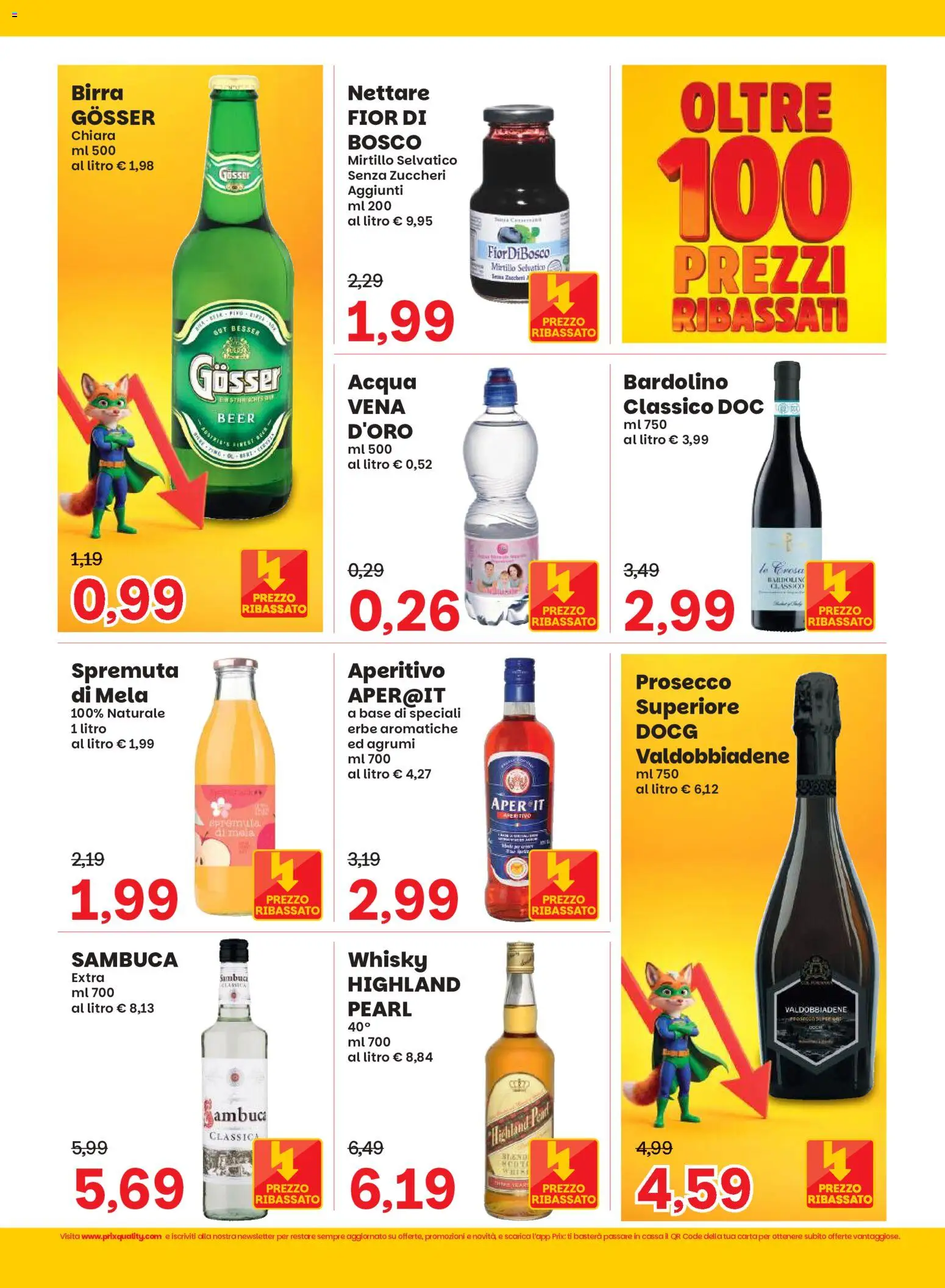 Volantino Prix del 01/09/2026 | Pagina: 11 | Prodotti: Birra, Prosecco, Whisky, Agrumi
