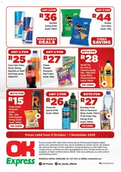 OK Foods specials catalogue – valid from 05/10/2026 | Page: 4 | Products: Sour cream, Chips, Water, Chilli