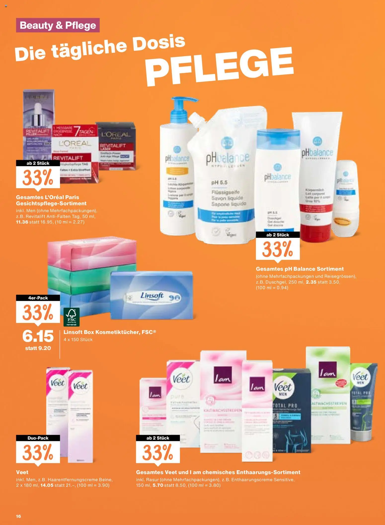 Migros aktionen – gültig ab 03.09.2026 | Seite: 16 | Produkte: Box, Enthaarungscreme, Haarentfernungscreme