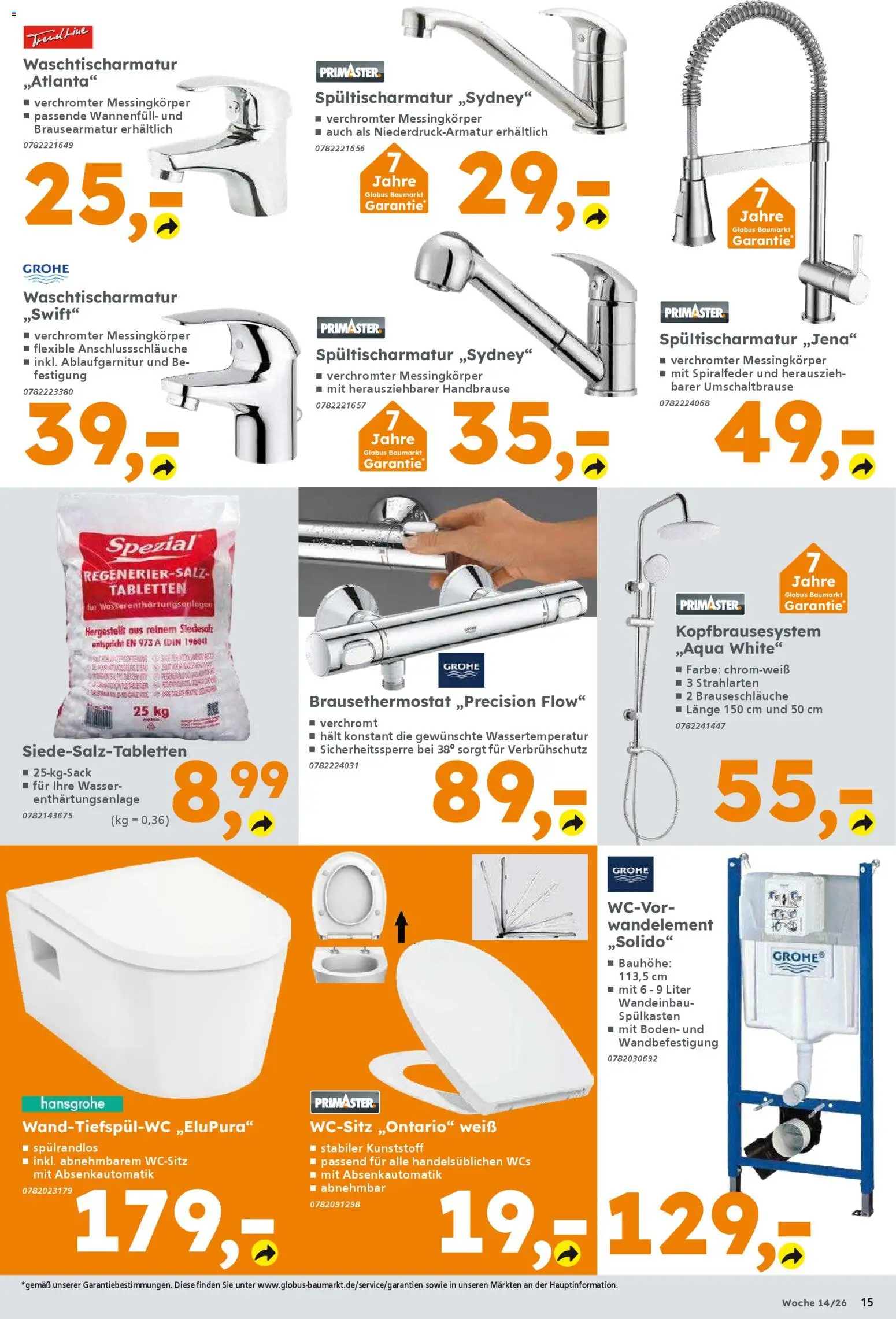 Globus Baumarkt Prospekt 	 – gültig ab 30.03.2026 | Seite: 15 | Produkte: Wasser