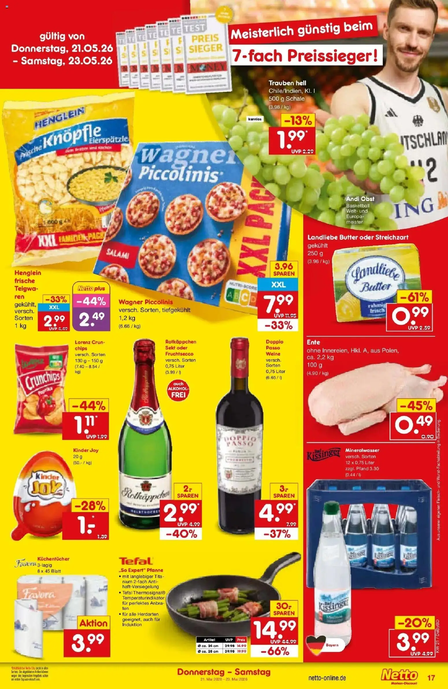 Netto Marken-Discount Prospekt Buttenwiesen	 – gültig ab 17.05.2026 | Seite: 19 | Produkte: Trauben, Sekt, Fruchtsecco, Rotkäppchen
