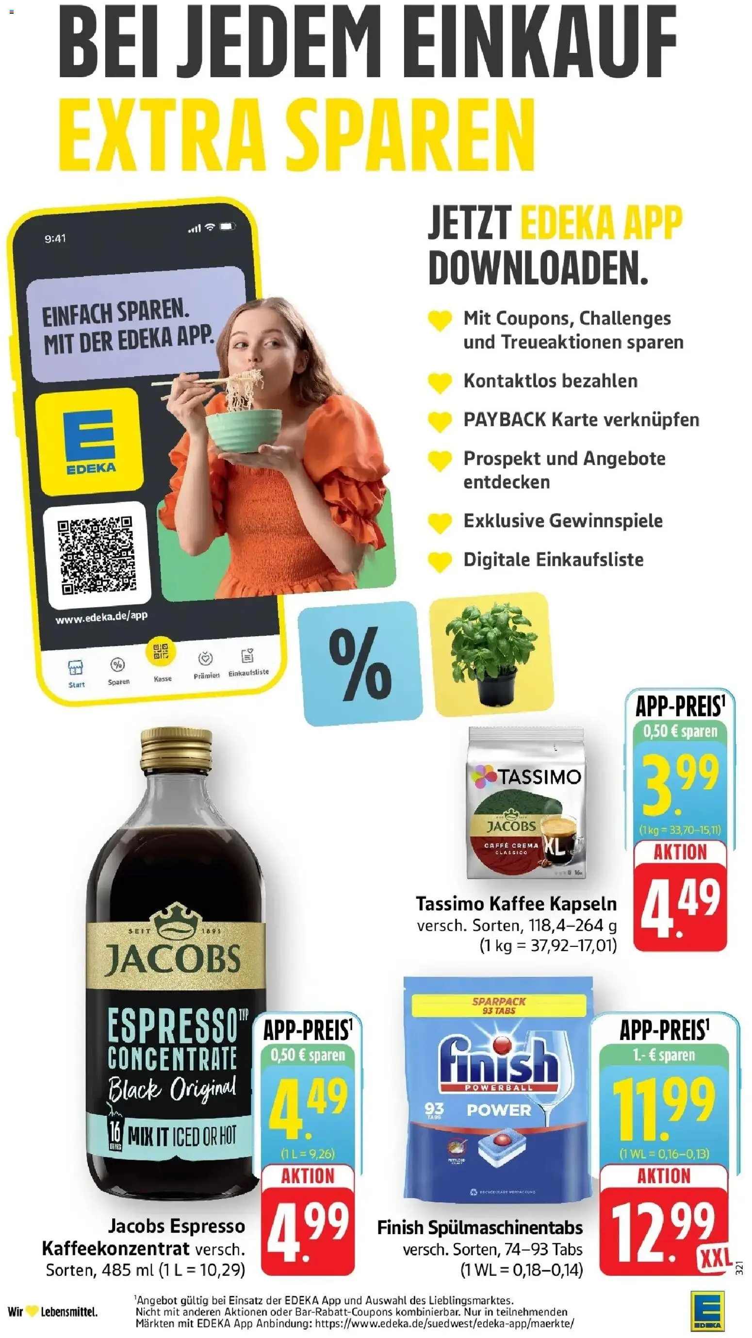 Edeka Prospekt Piesport (ab 14.09.2026) » Angebote Online | Seite: 18 | Produkte: Kaffee, Finish, Spülmaschinentabs, Tassimo