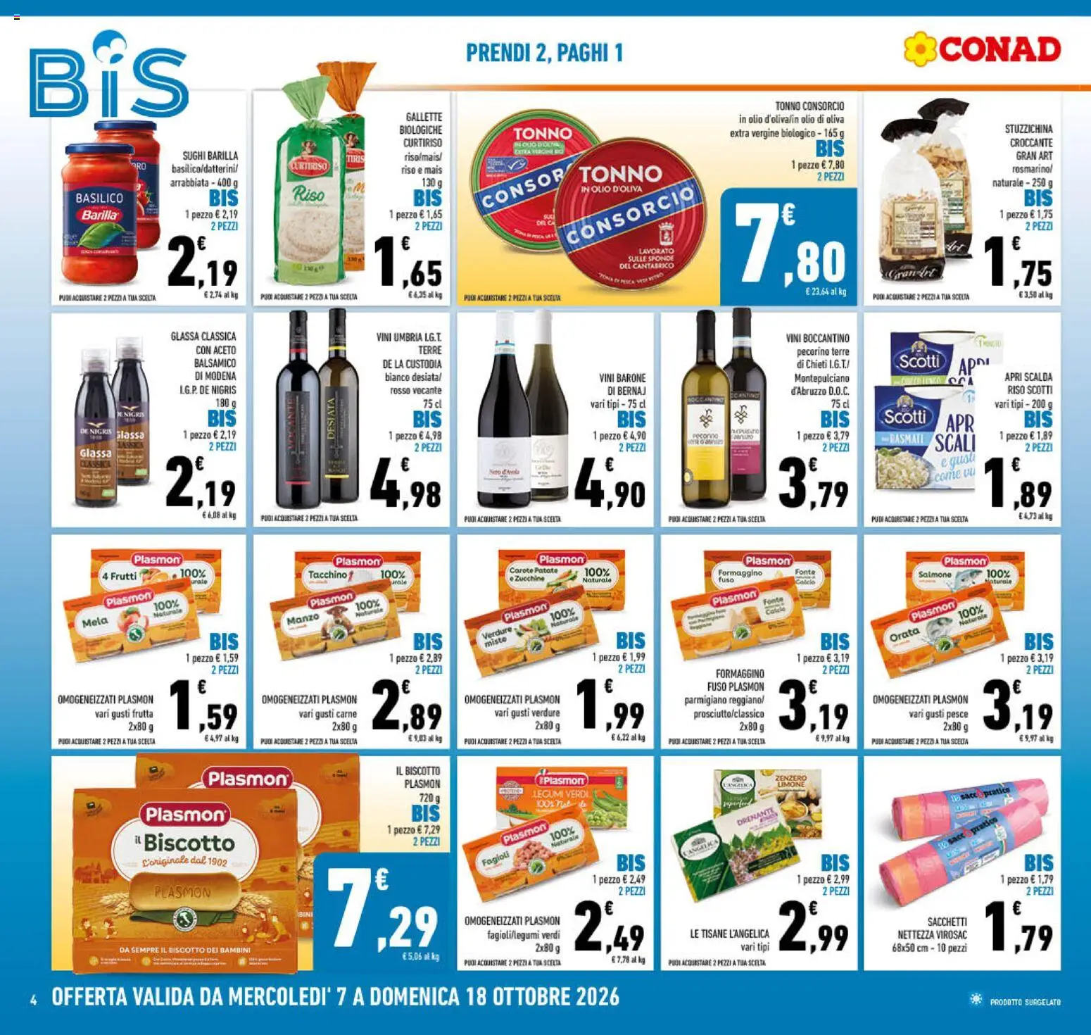 Volantino Conad del 07/10/2026 | Pagina: 4 | Prodotti: Manzo, Verdure, Limone, Crackers