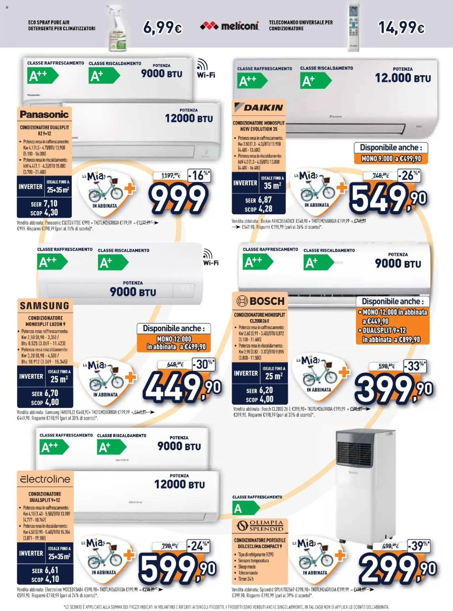 Volantino Unieuro del 29.05.2026 | Pagina: 29 | Prodotti: Telecomando, Condizionatore, Condizionatore portatile, Samsung