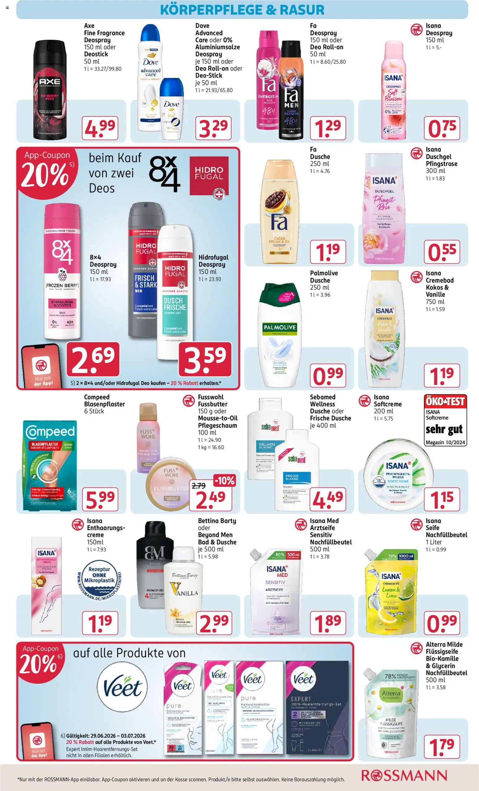 Rossmann Angebotsprospekt – gültig ab 29.06.2026 | Seite: 11 | Produkte: Dusche, Duft, Seife, Deospray