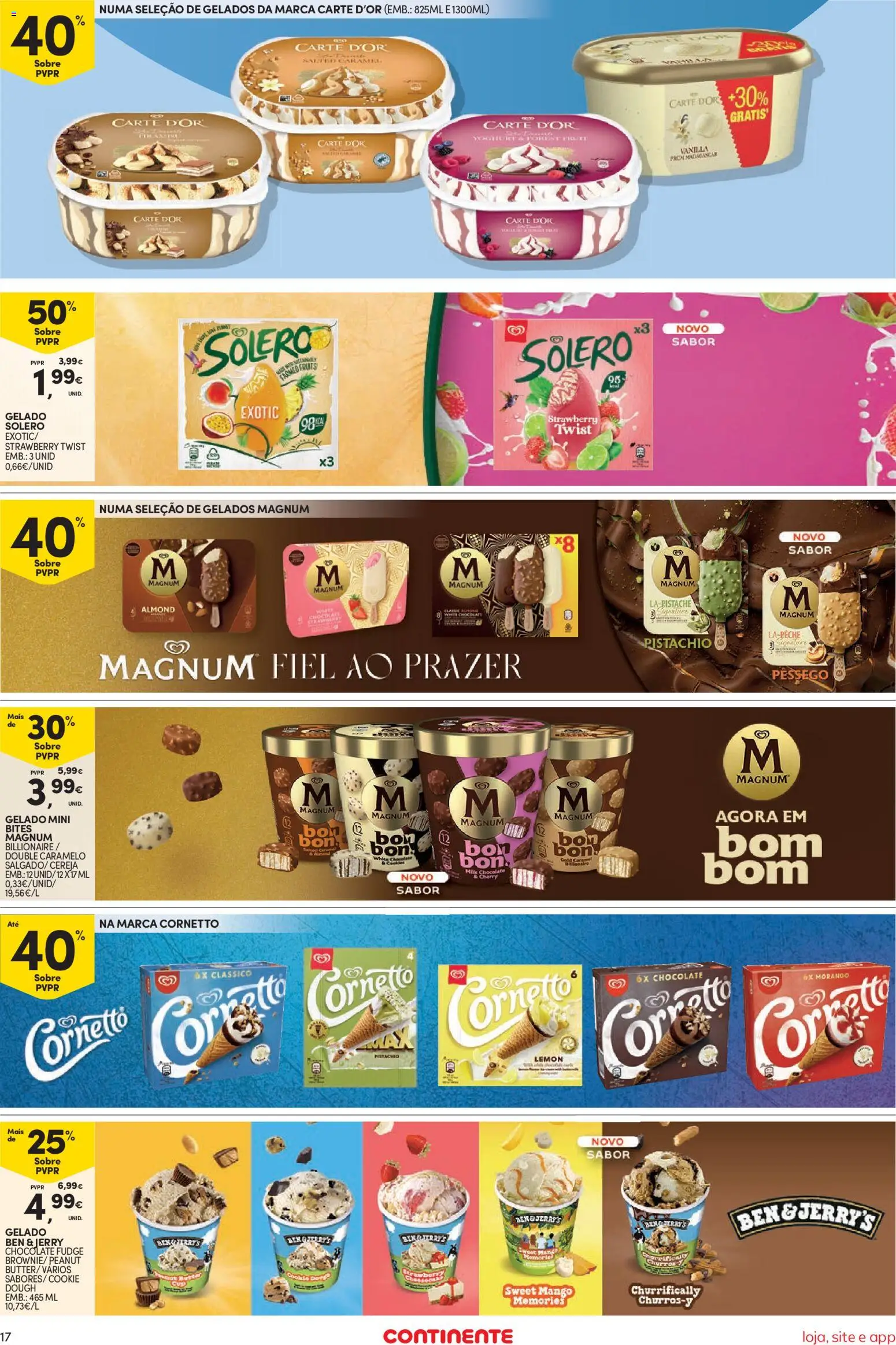 Continente Semanal Continente Bom Dia │ válido de 01/09/2026 | Página: 17 | Produtos: Cereja, Gelado, Chocolate
