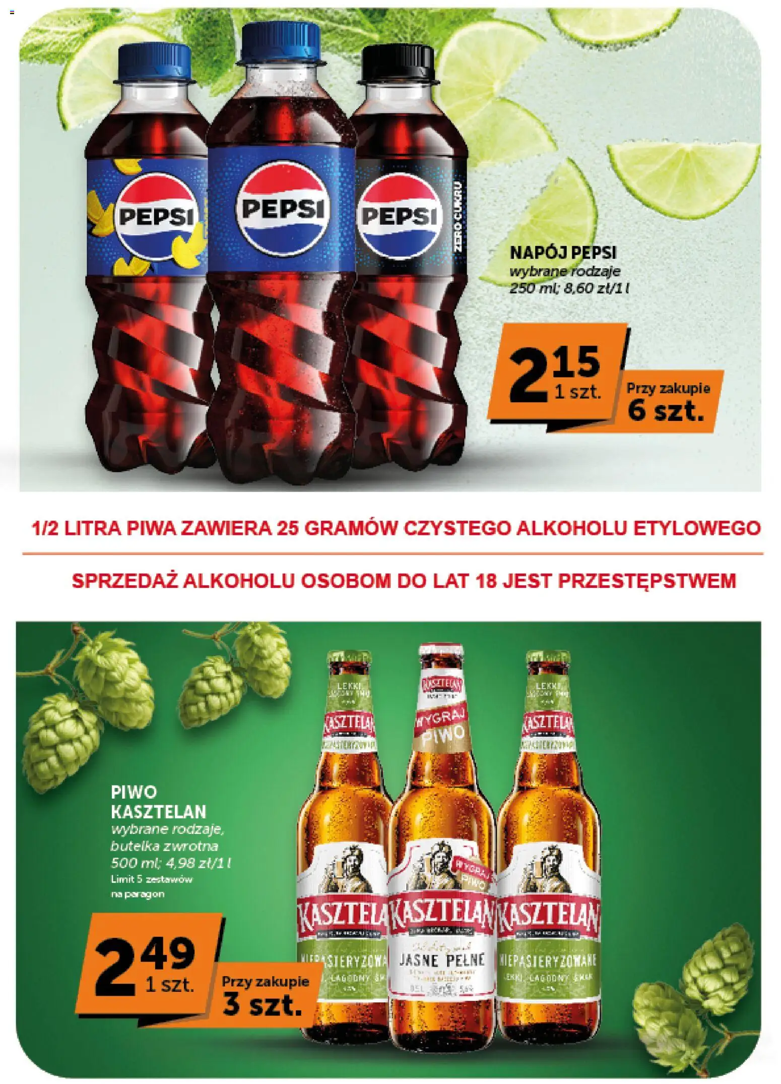 Euro Sklep gazetka od 10.09.2026 | Strona: 4 | Produkty: Pepsi, Piwo kasztelan, Piwo, Pepsi Zero
