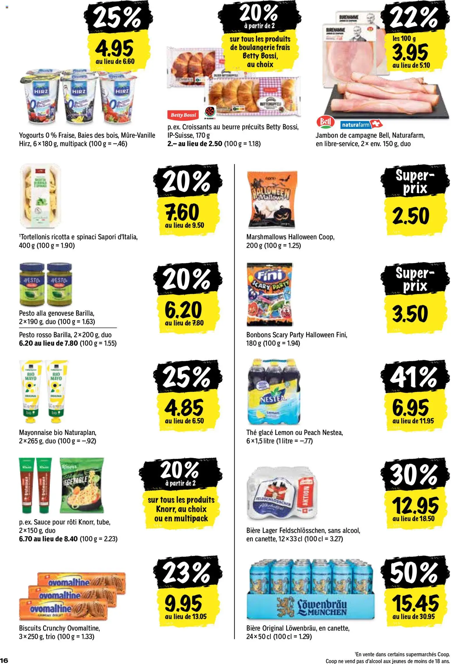 Coop aktionen FR – gültig ab 08.10.2026 | Seite: 16 | Produkte: Barilla, Glace, Mayonnaise, Ricotta