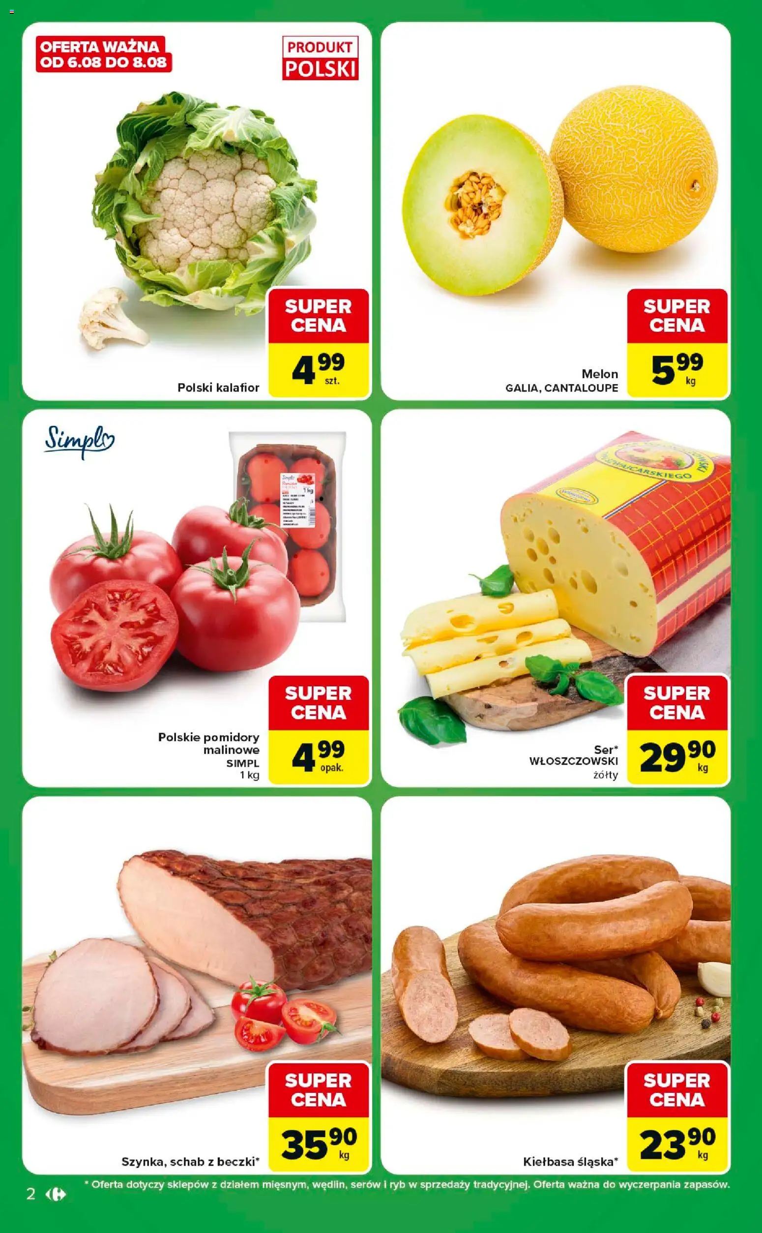 Carrefour gazetka - Express od 04.08.2026 | Strona: 2 | Produkty: Melon, Schab, Pomidory malinowe, Pomidory