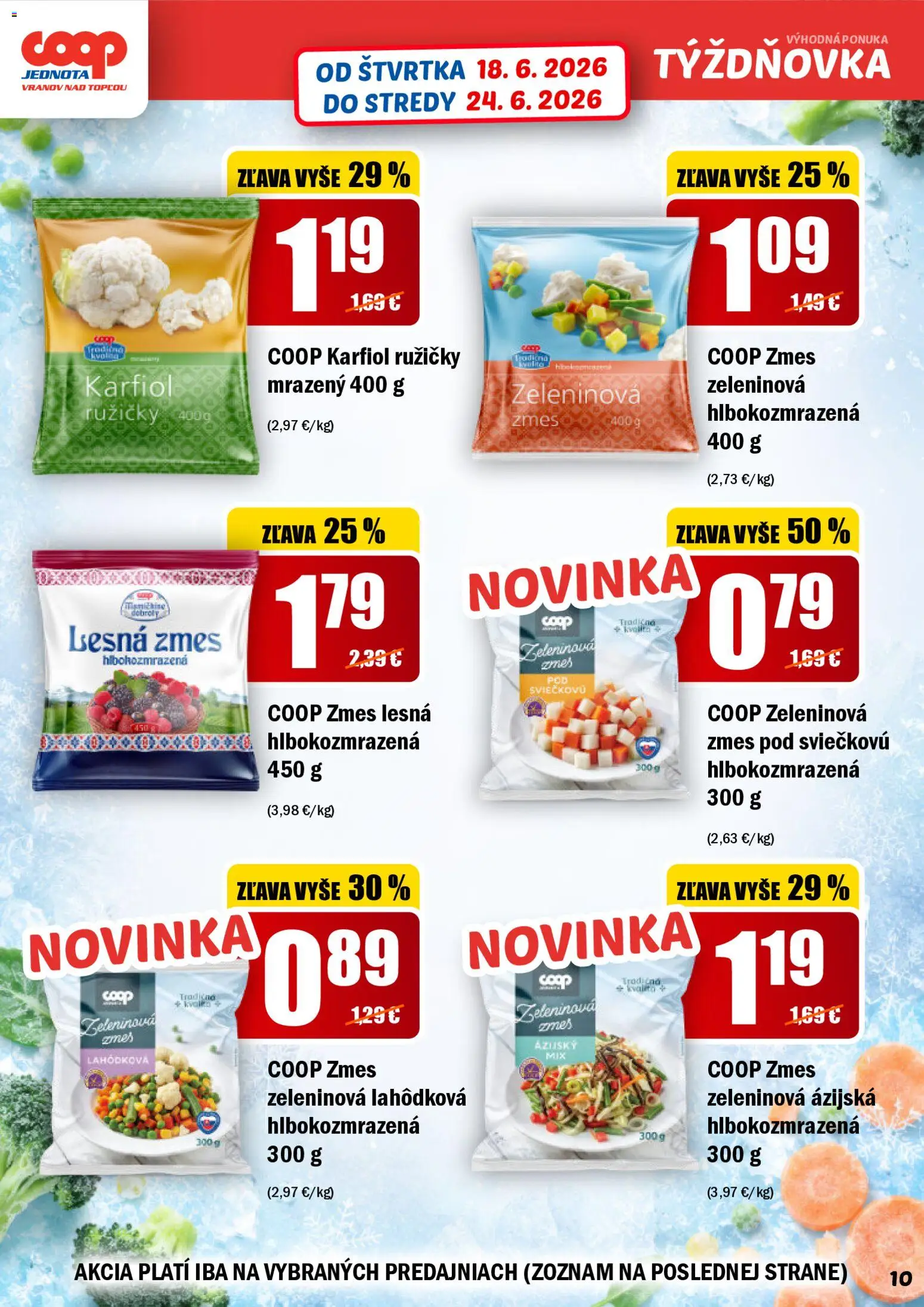 Nové COOP Jednota akcie – leták je platný od 18.06.2026 | Strana: 10