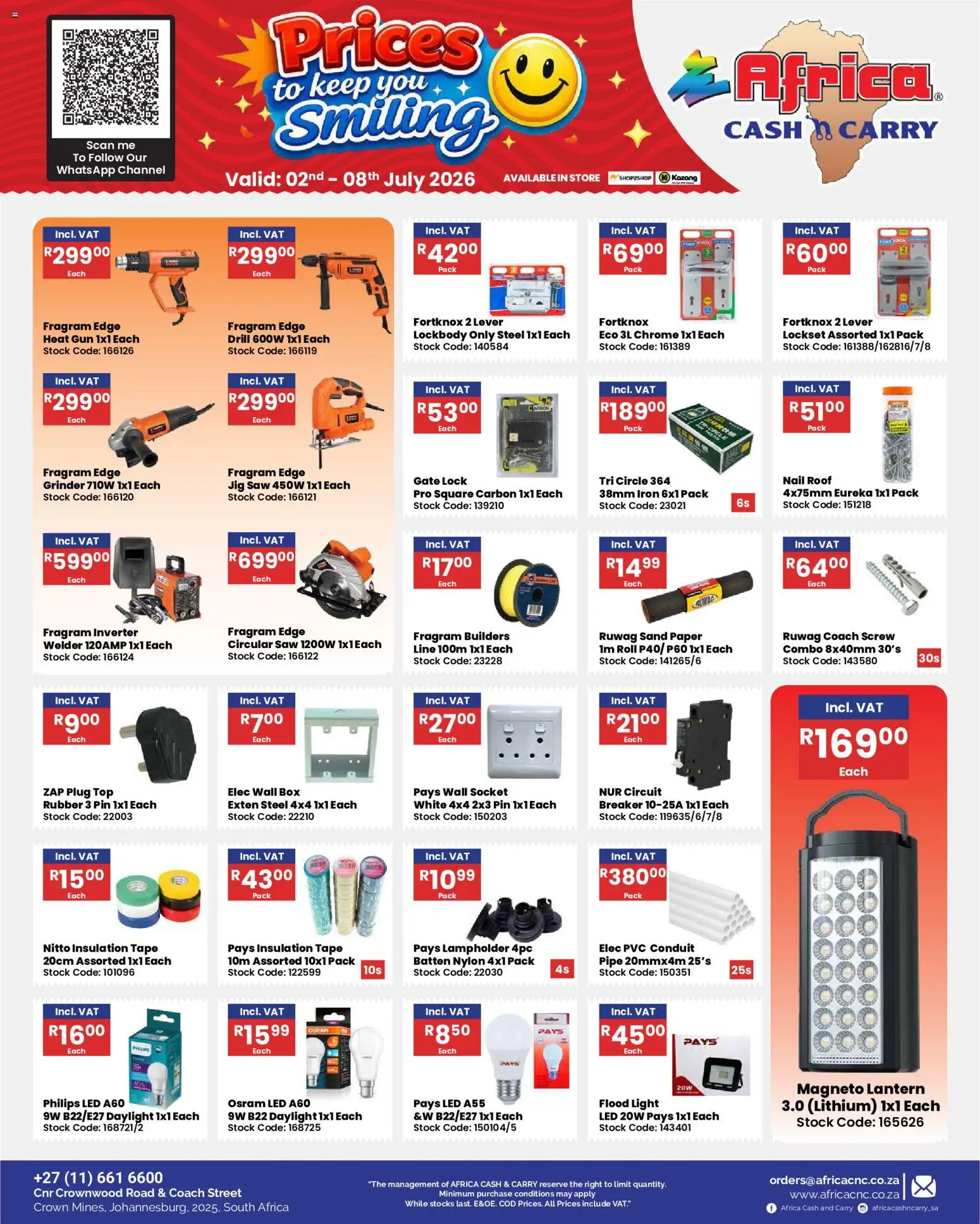 New Africa Cash & Carry catalogue – valid from 02/07/2026 | Page: 38 | Products: Lock, Box, Stock, Paper