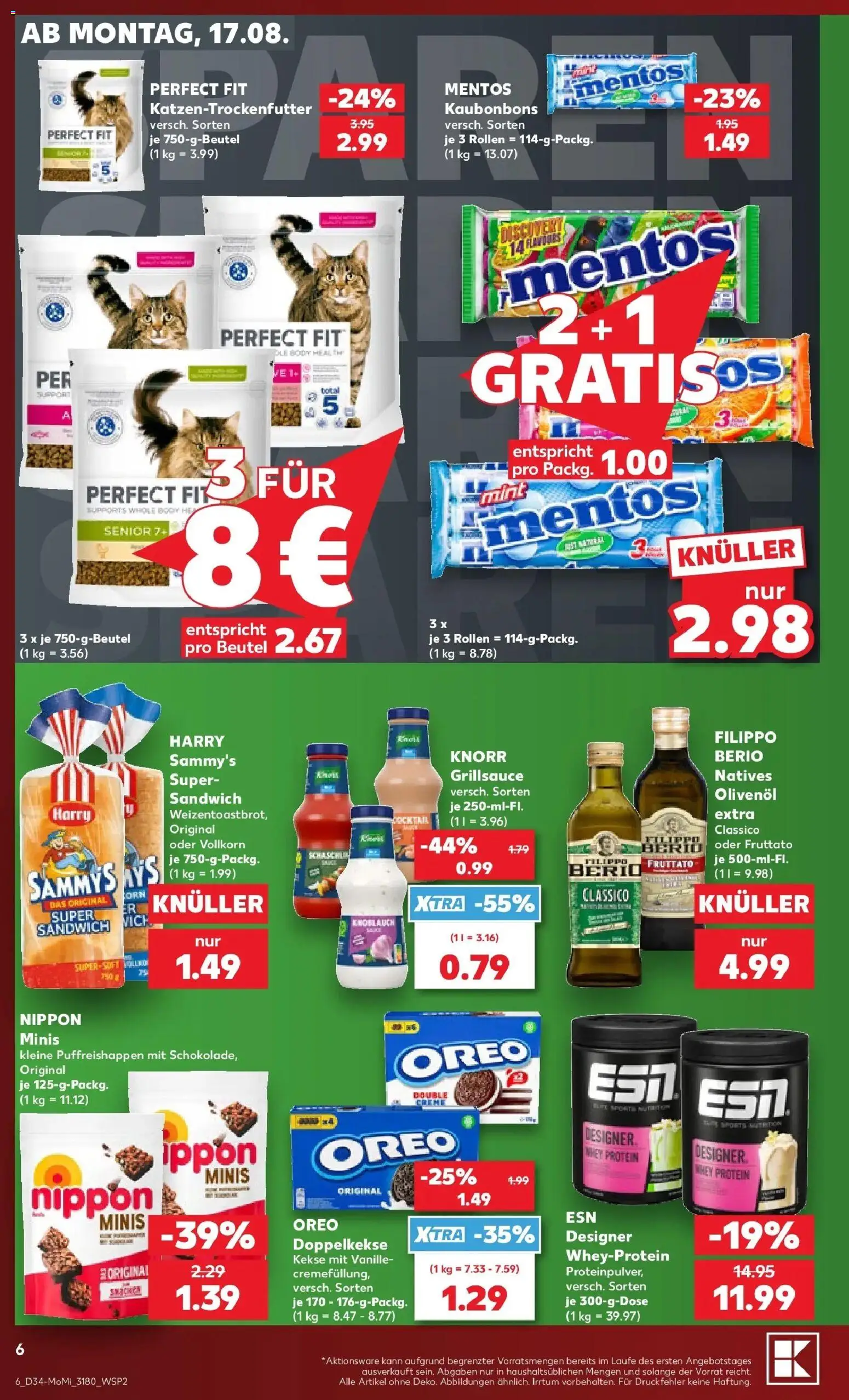 Prospekt Kaufland ab 17.08.2026 » Angebote Online zum Blättern | Seite: 6 | Produkte: Knorr, Creme, Vanille, Kekse