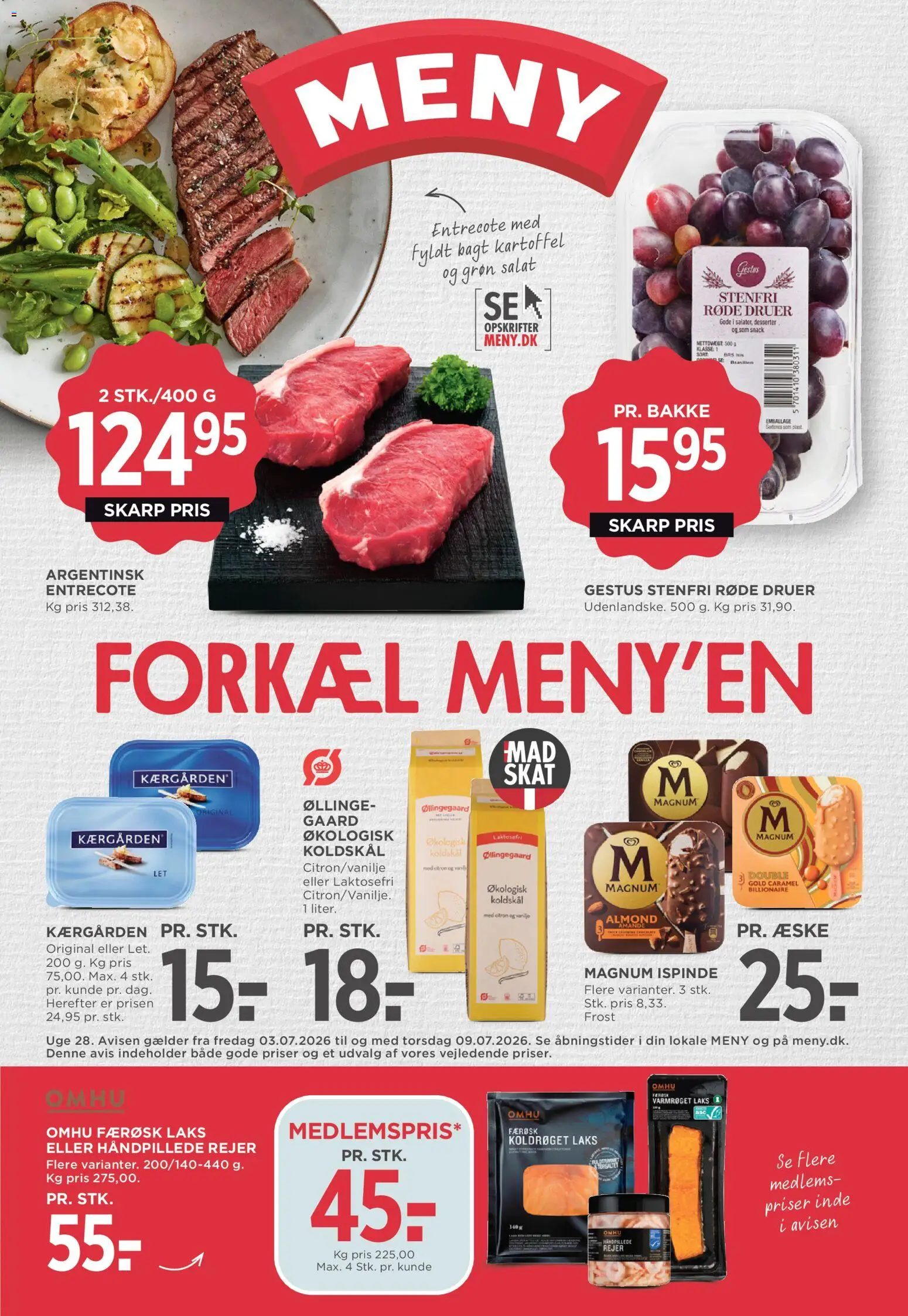 🛍️ Meny - Tilbudsavis uge 28 fra 03/07/2026 » Se eksklusive tilbud og spar penge i dag! 💰 | Danmark