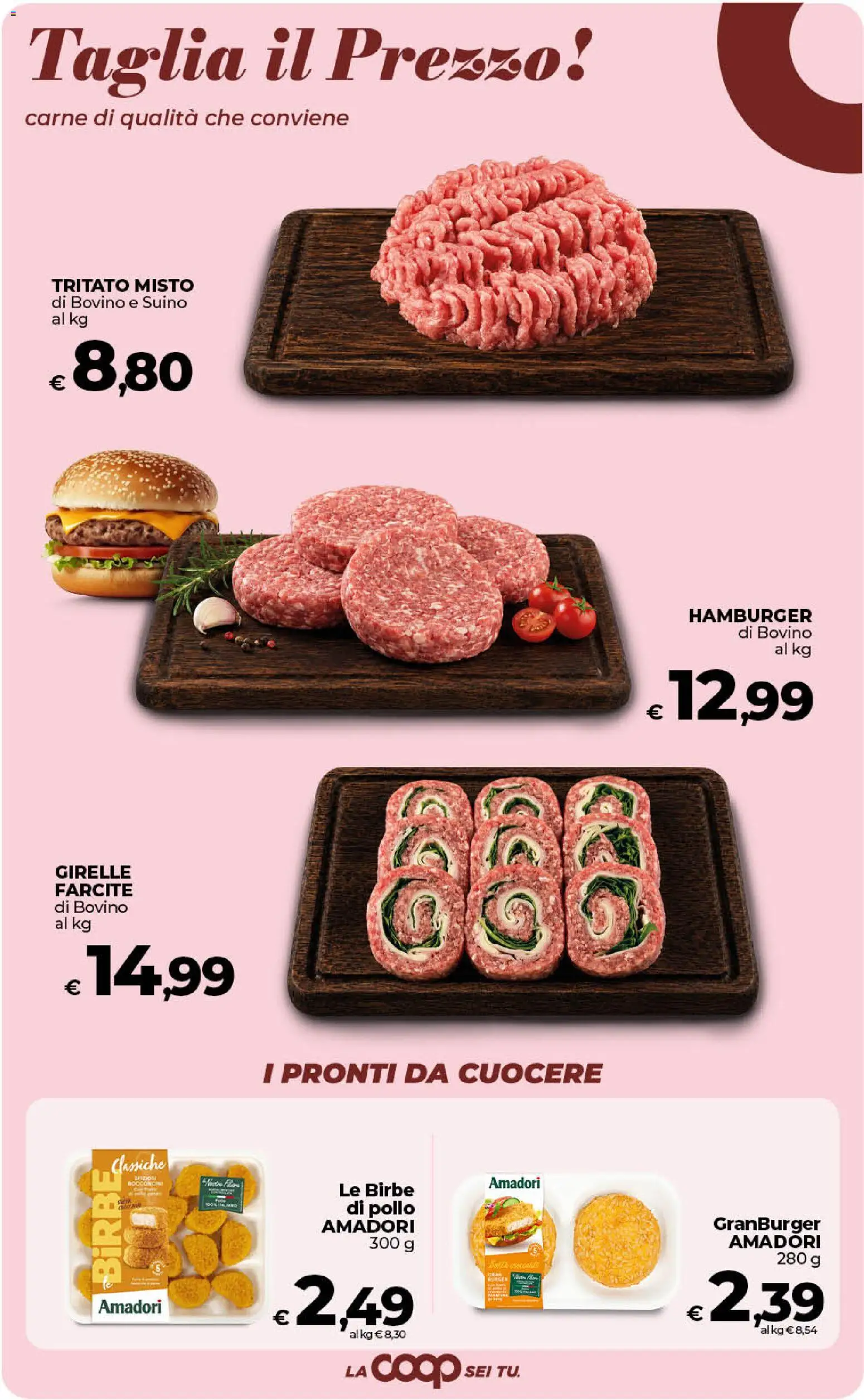 Volantino COOP del 31/07/2026 | Pagina: 9 | Prodotti: Bovino, Pollo, Suino, Hamburger