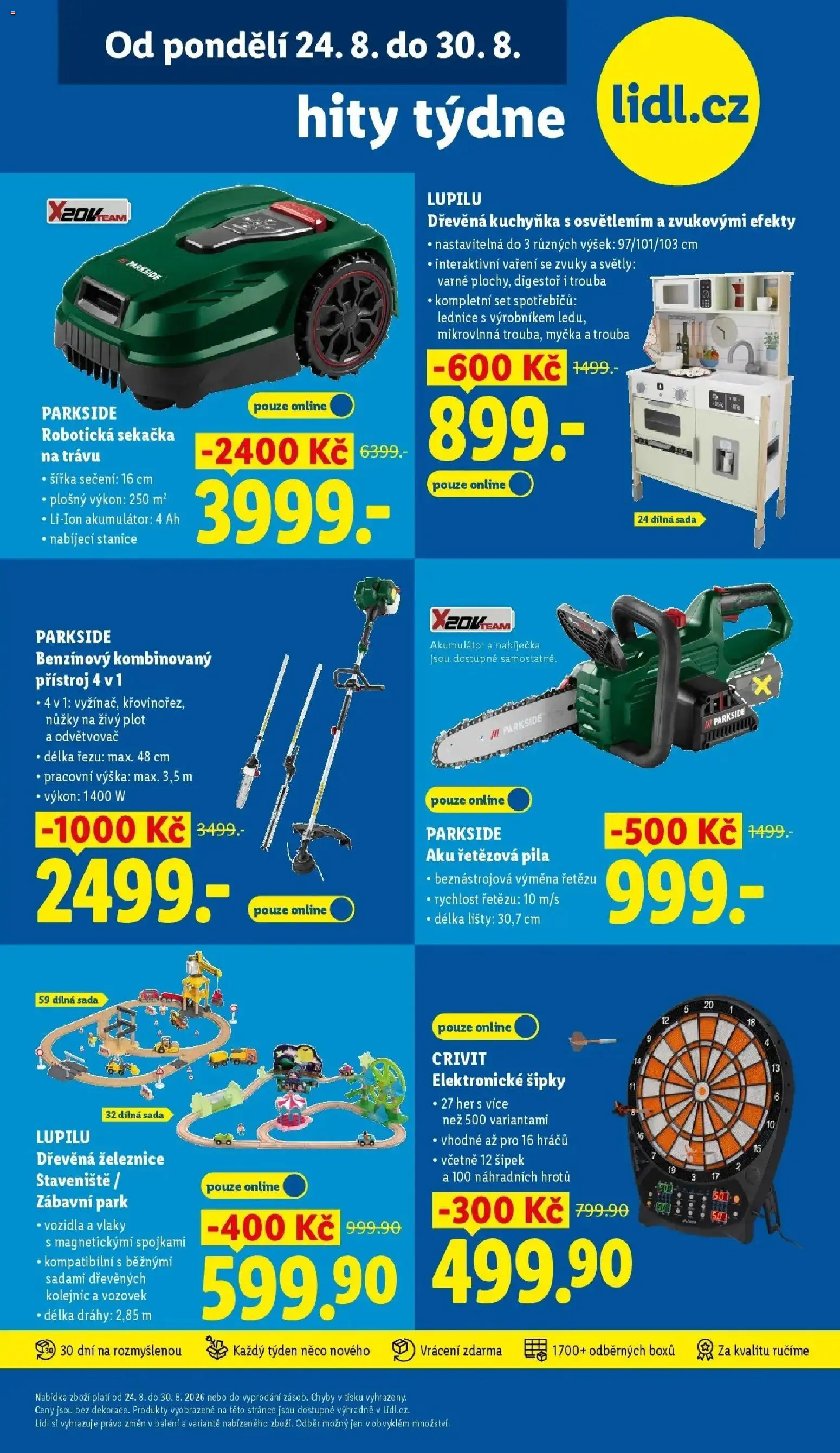 Lidl leták od 24.08.2026 - Nový akční leták | Strana: 31 | Produkty: Parkside, Nůžky, Lednice, Elektronické šipky