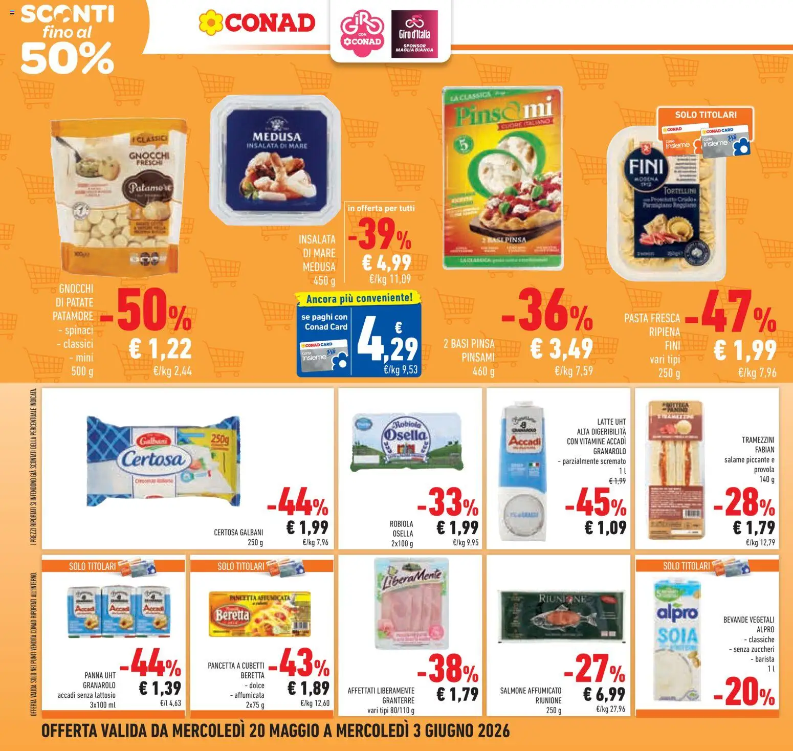 Volantino Conad del 20.05.2026 | Pagina: 20 | Prodotti: Panna, Insalata, Provola, Gnocchi