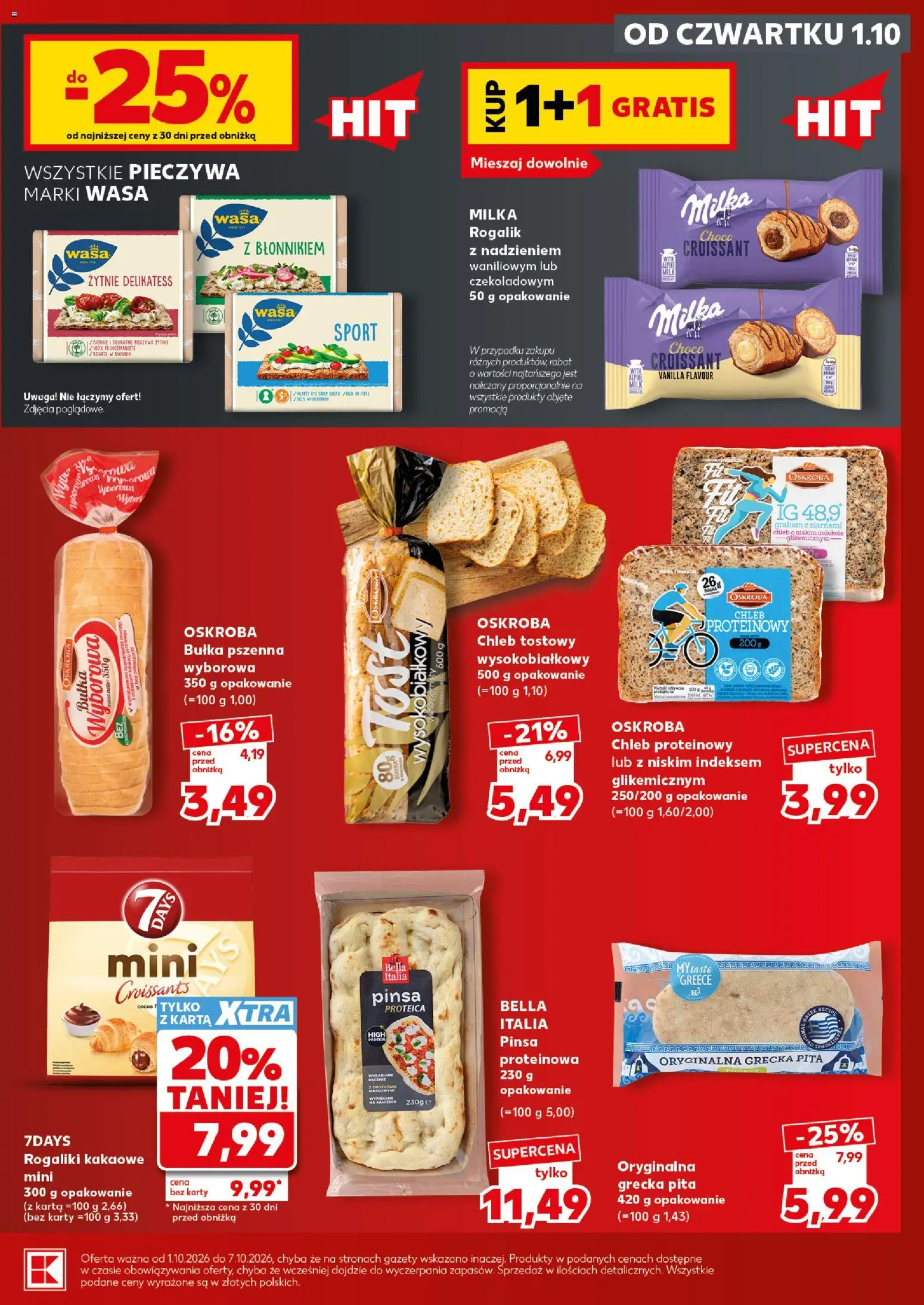 Kaufland Polsko leták - Mocny start od 05.10.2026 | Strana: 17 | Produkty: Chléb, Croissant, Karty, Protein