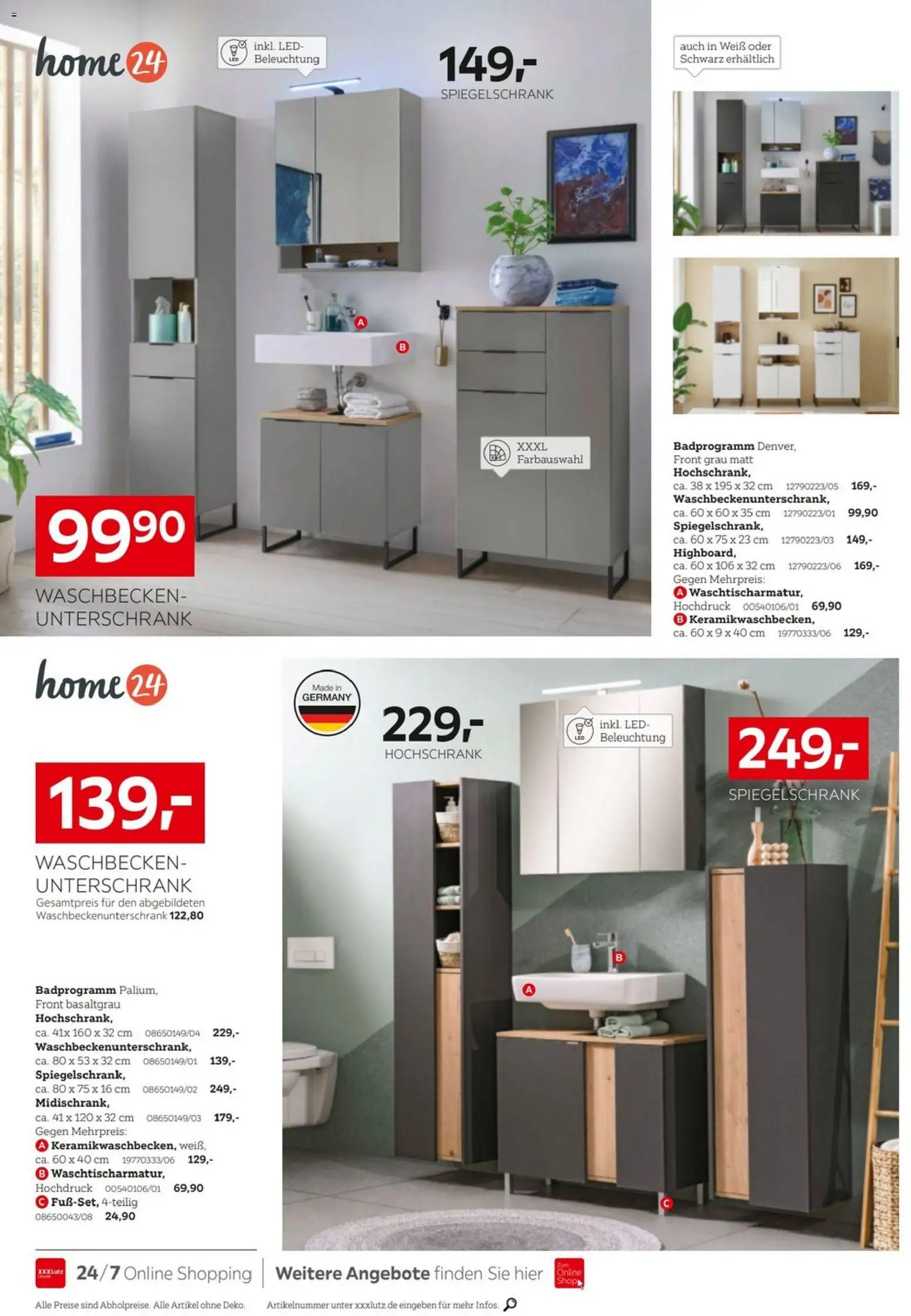 XXXLutz Badezimmer-Testerinnen und -Tester gesucht – gültig ab 25.07.2026 | Seite: 2 | Produkte: Waschbecken, Spiegelschrank, Unterschrank, Hochschrank