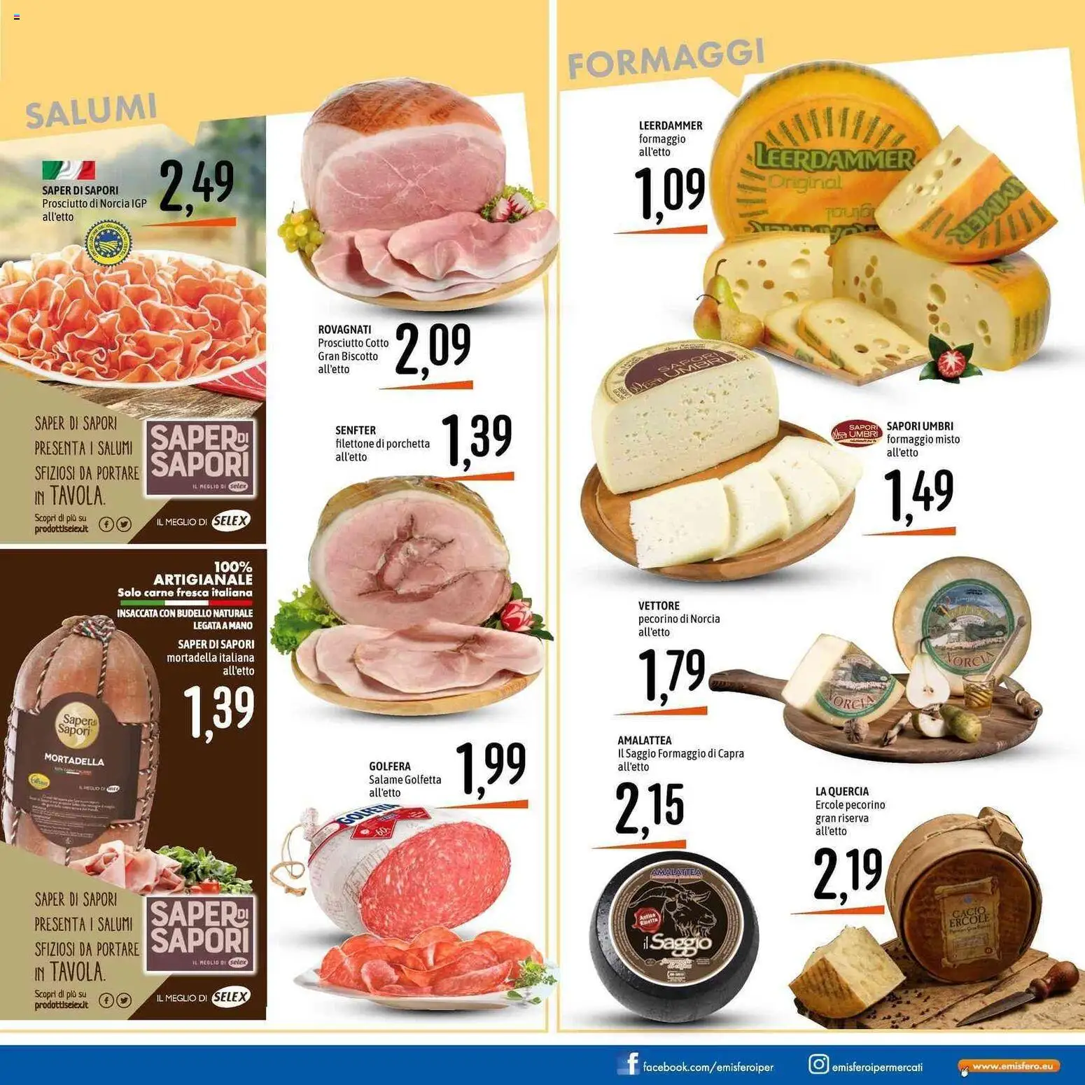 Volantino Emisfero del 30.04.2026 | Pagina: 15 | Prodotti: Porchetta, Prosciutto Cotto, Salame, Formaggio