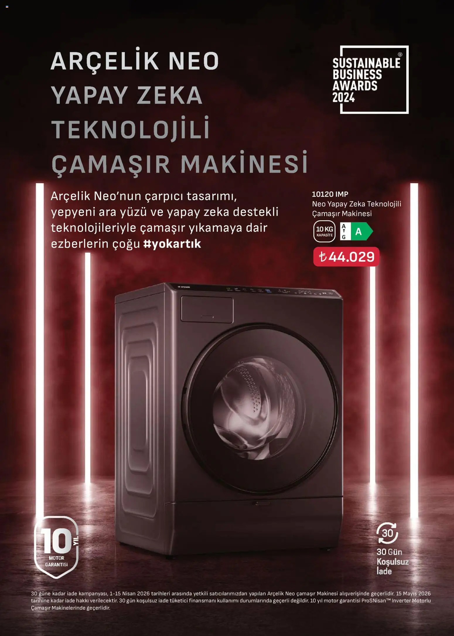 Arçelik Katalog - 01.04.2026 tarihinden itibaren geçerlidir | Sayfa: 20 | Ürünler: Çamaşır makinesi