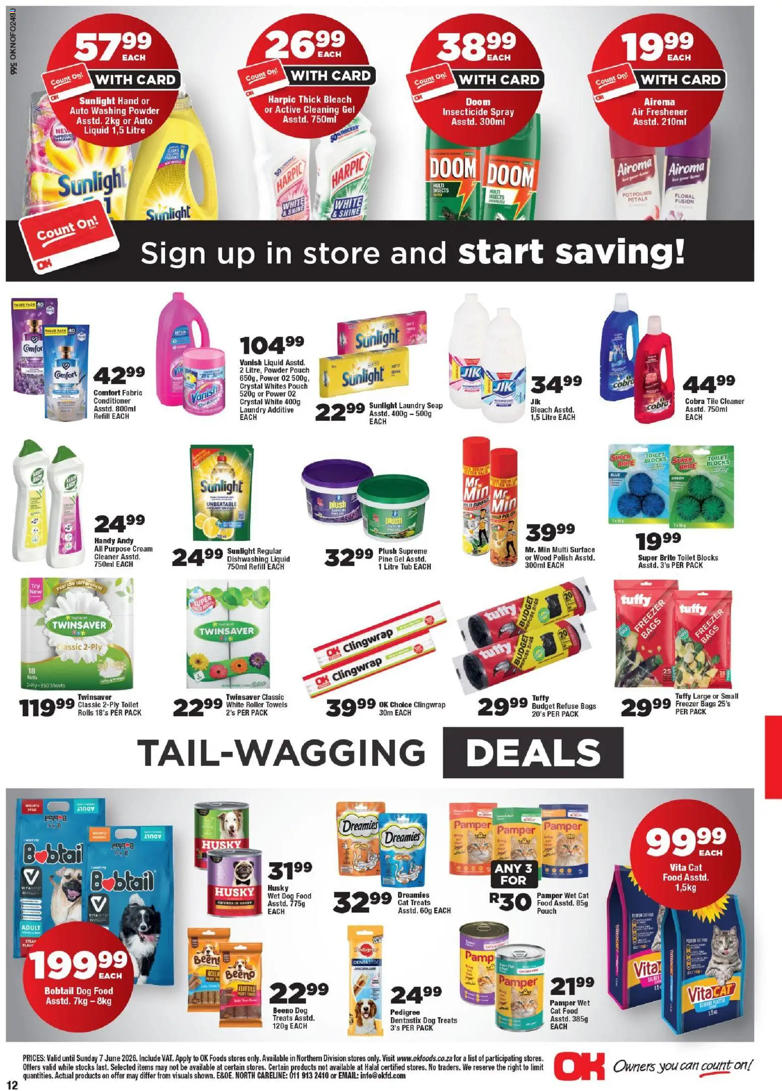 New OK Foods catalogue – valid from 25.05.2026 | Page: 12 | Products: Toilet, Air freshener, Bleach, Cream
