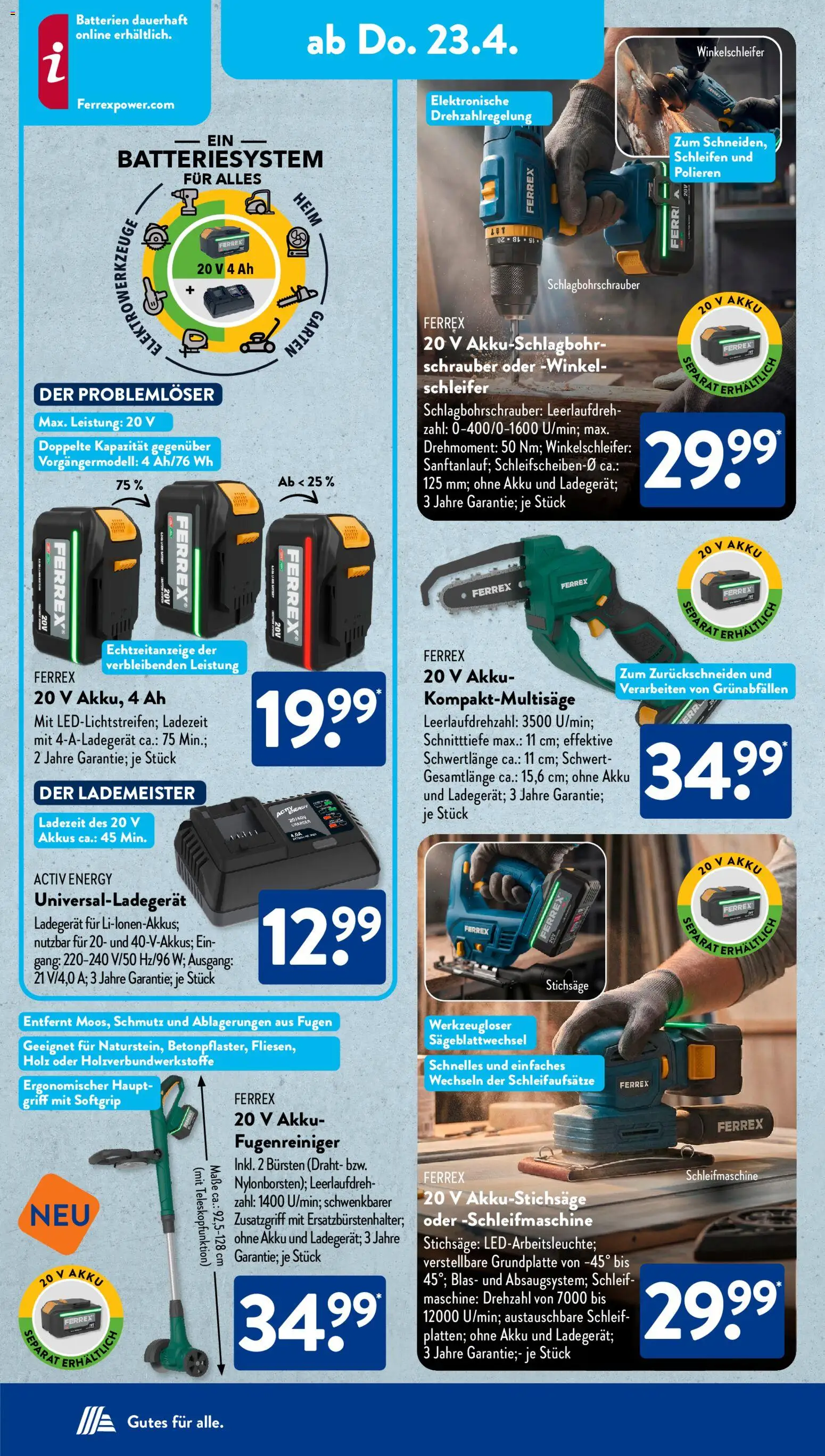 Aldi Süd Prospekt 	 – gültig ab 20.04.2026 | Seite: 8 | Produkte: Batterien, Energy, Ladegerät