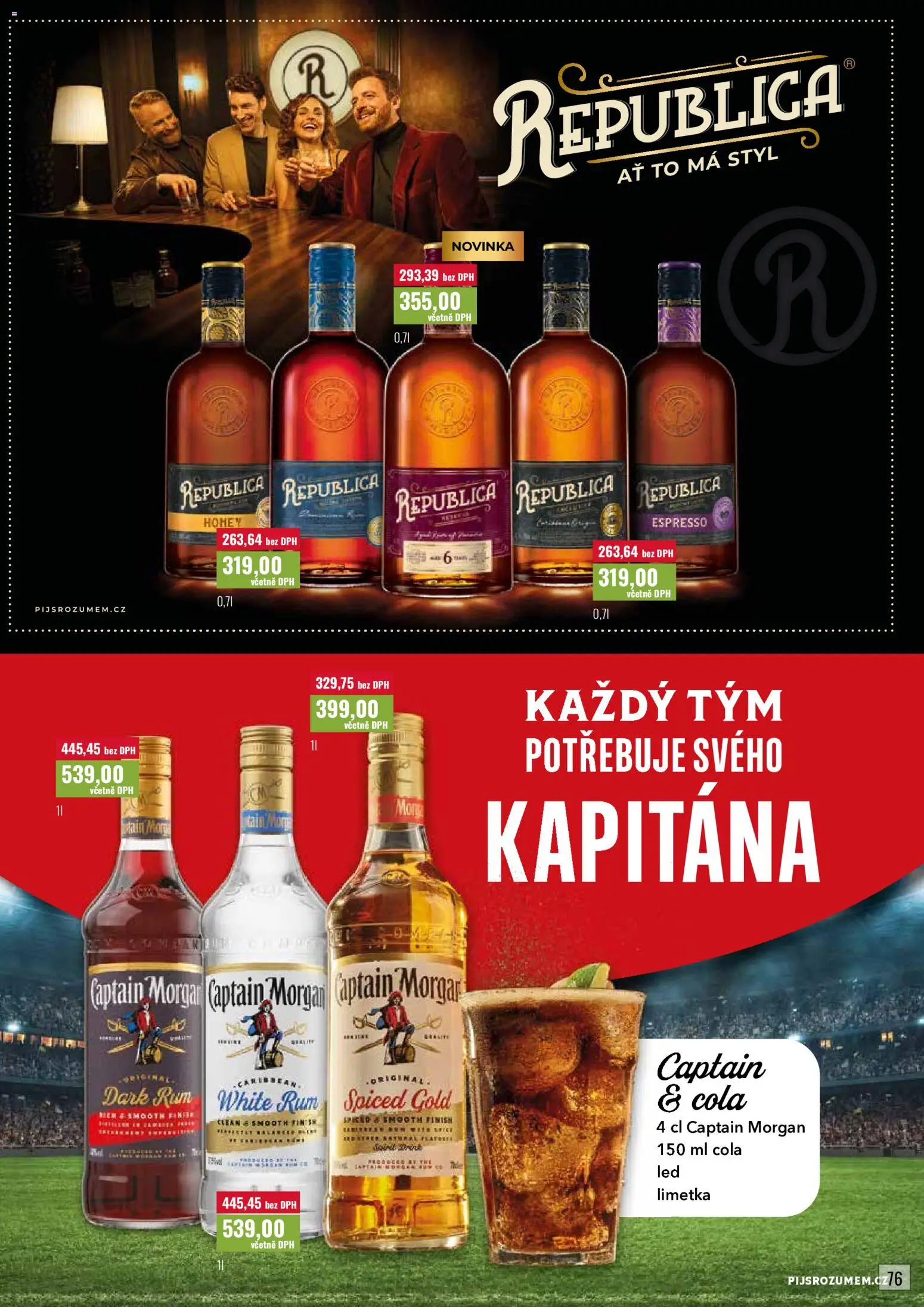 Ratio leták od 01.05.2026 | Strana: 77 | Produkty: Finish, Rum, Republica, Captain Morgan