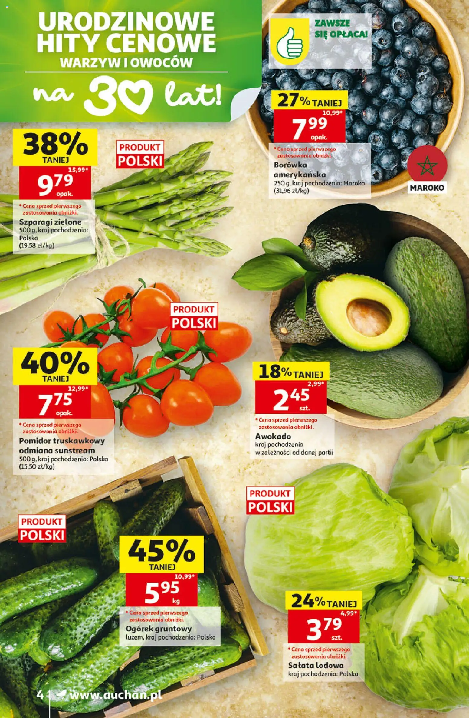 Auchan gazetka od 21.05.2026 | Strona: 4 | Produkty: Szparagi, Awokado