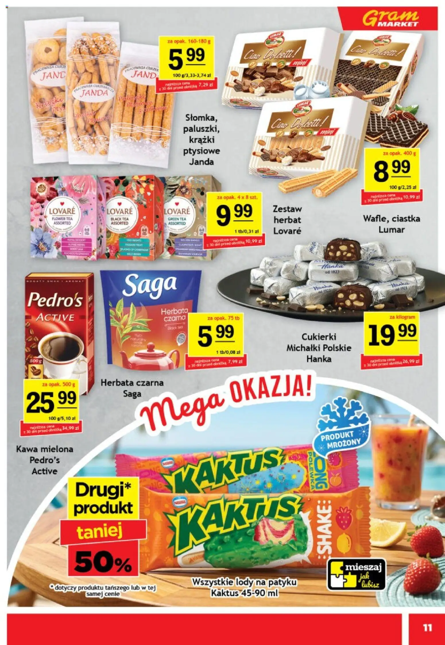 Gram Market gazetka od 22.07.2026 | Strona: 11 | Produkty: Kawa, Herbata, Ciastka, Lody