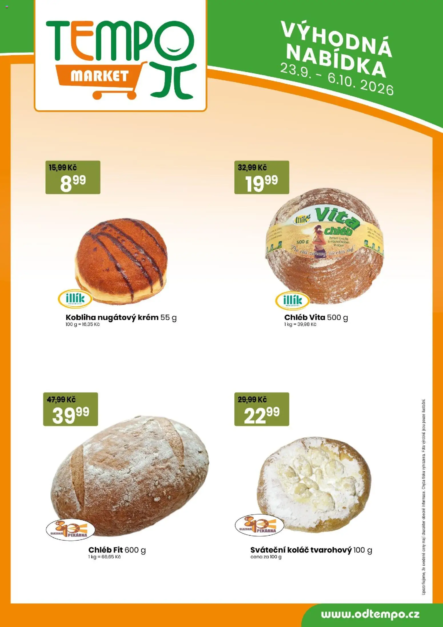 TEMPO leták - market od 23.09.2026 | Strana: 13 | Produkty: Kobliha, Koláč, Krém, Pekárna
