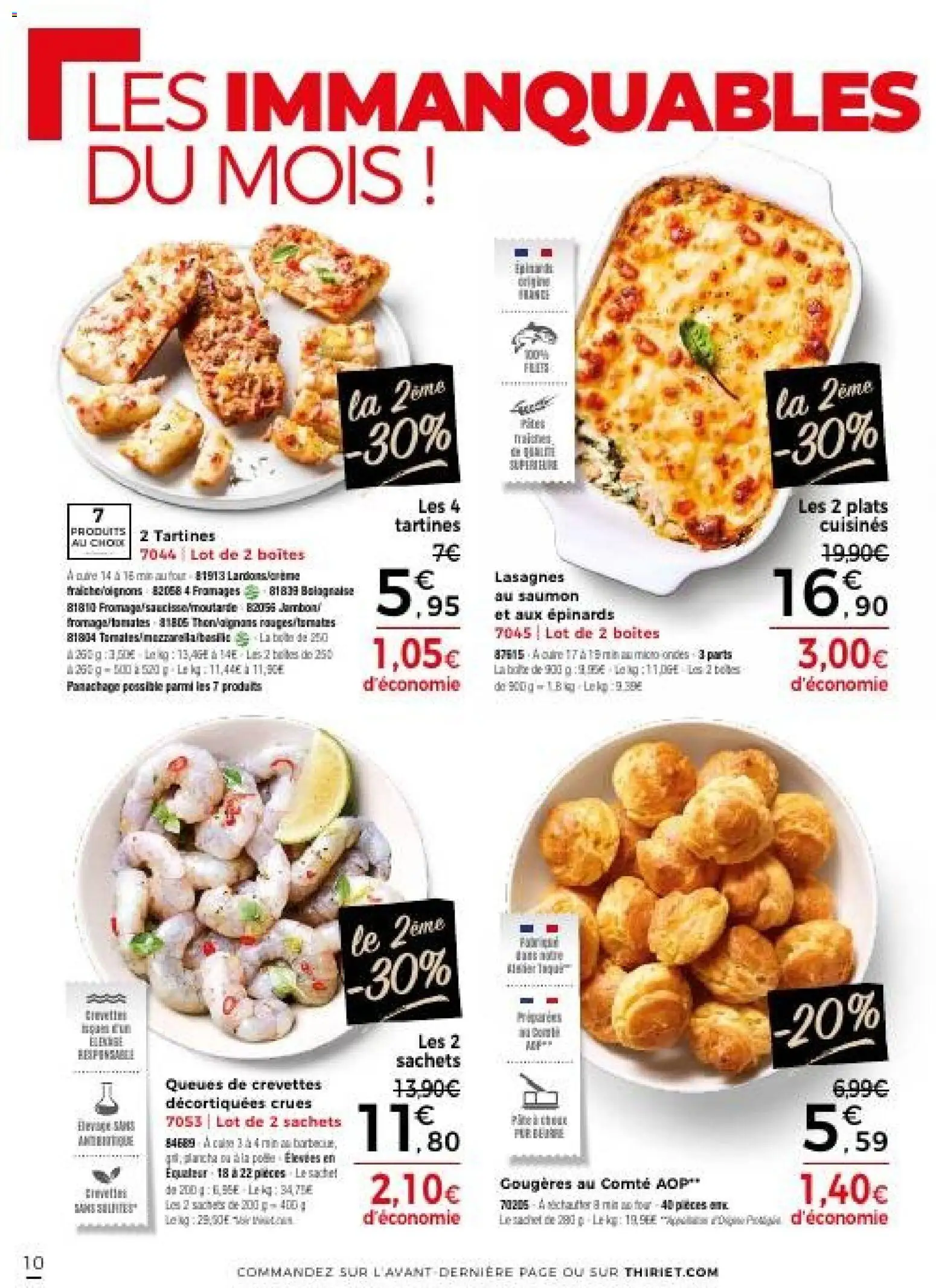 {H1} | Page: 10 | Produits: Plancha, Comté aop, Lasagnes, Saumon